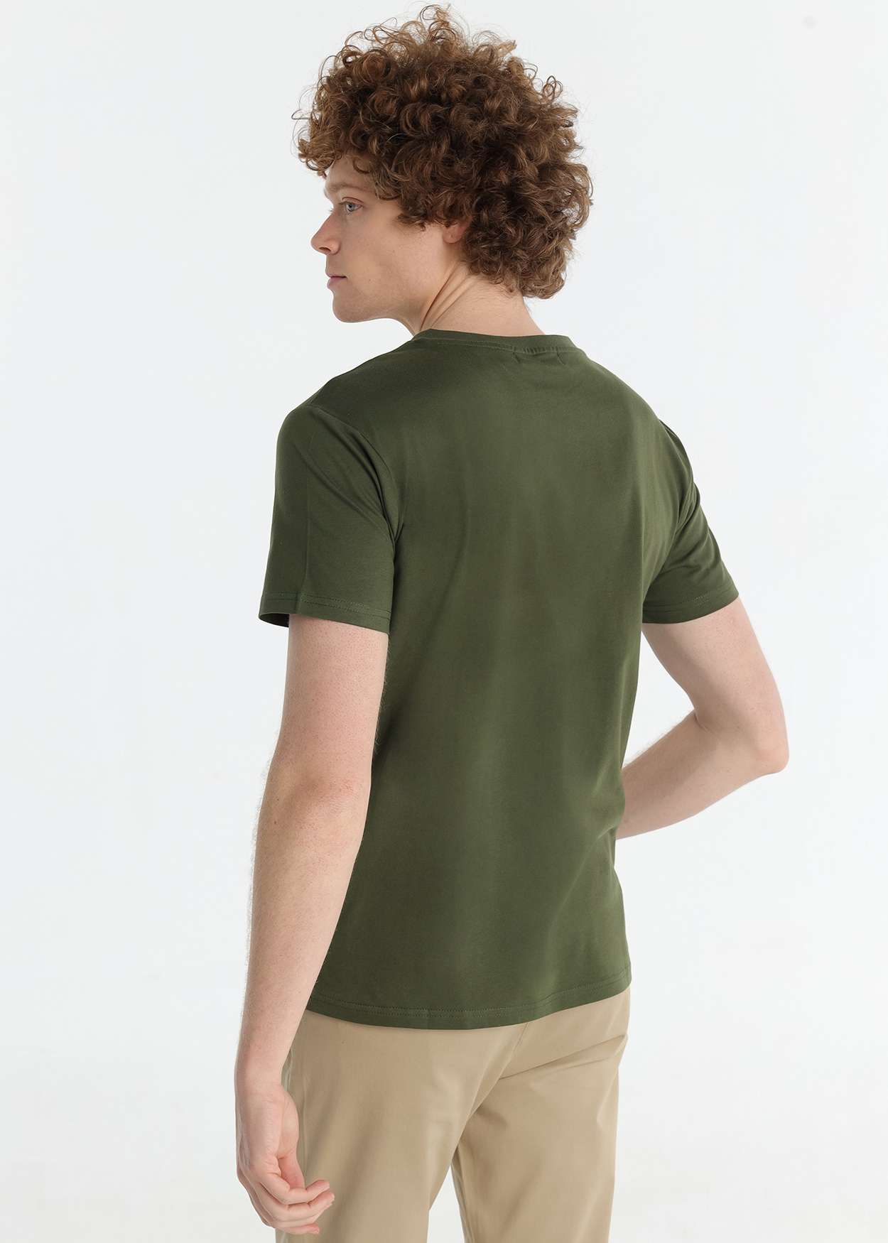 T-Shirt básica Homem Verde