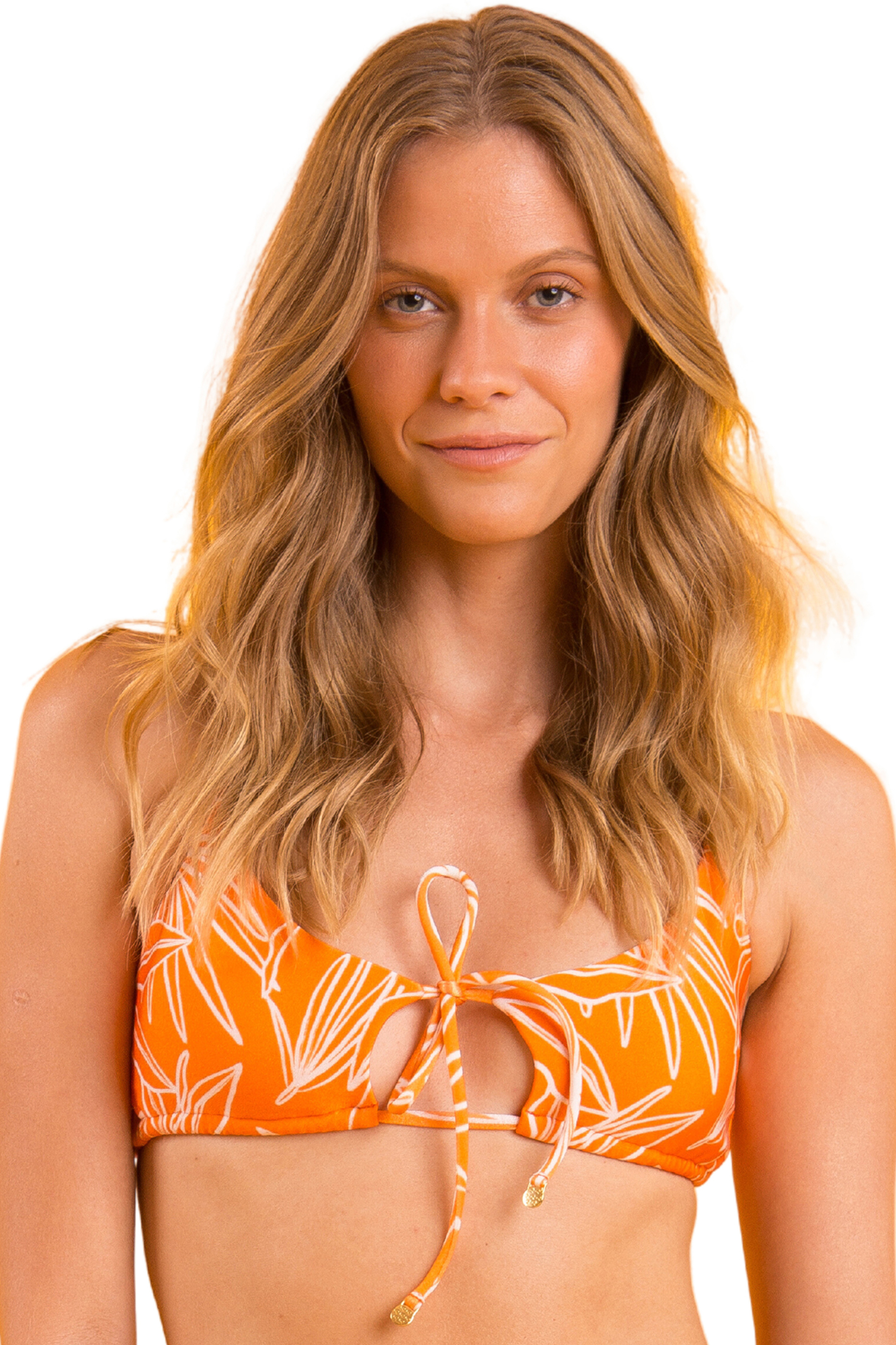 Top Biquini Trail Tank-Tie Laranja