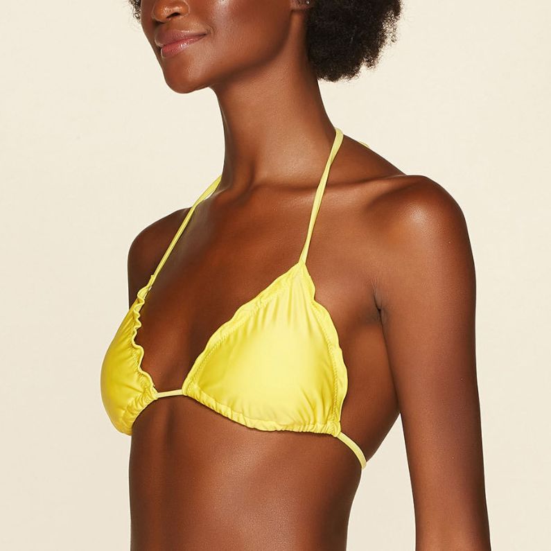 Top Biquini Liso Coordenado Amarelo
