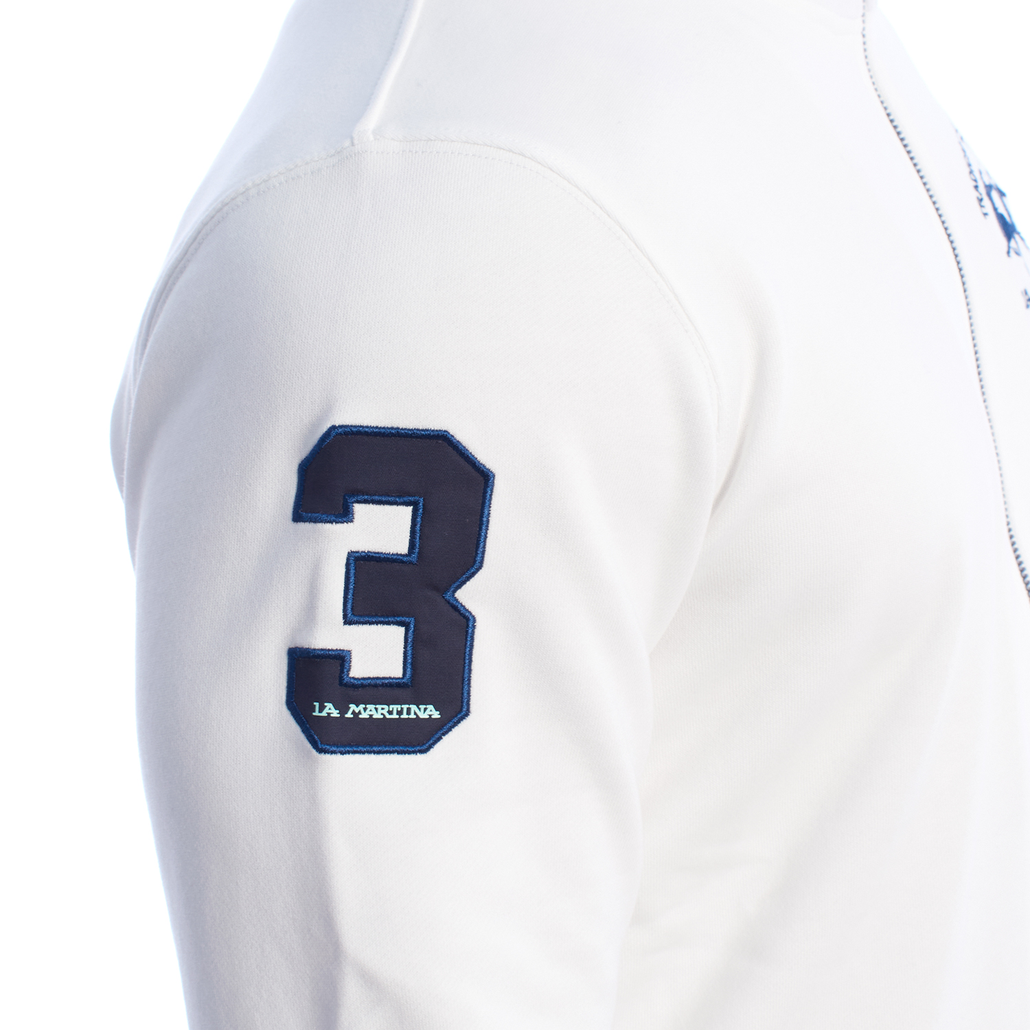 Sweatshirt Homem Regular Fit com Fecho Branco