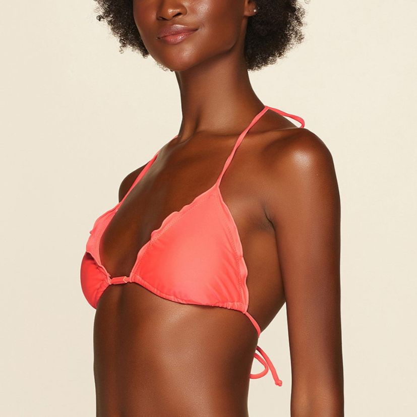 Top Biquini Liso Coordenado Rosa