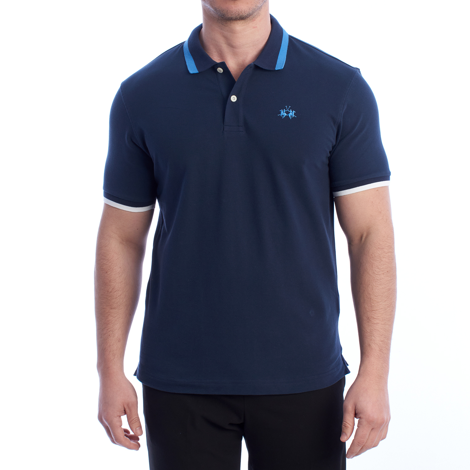 Pólo Homem Slim Fit Azul