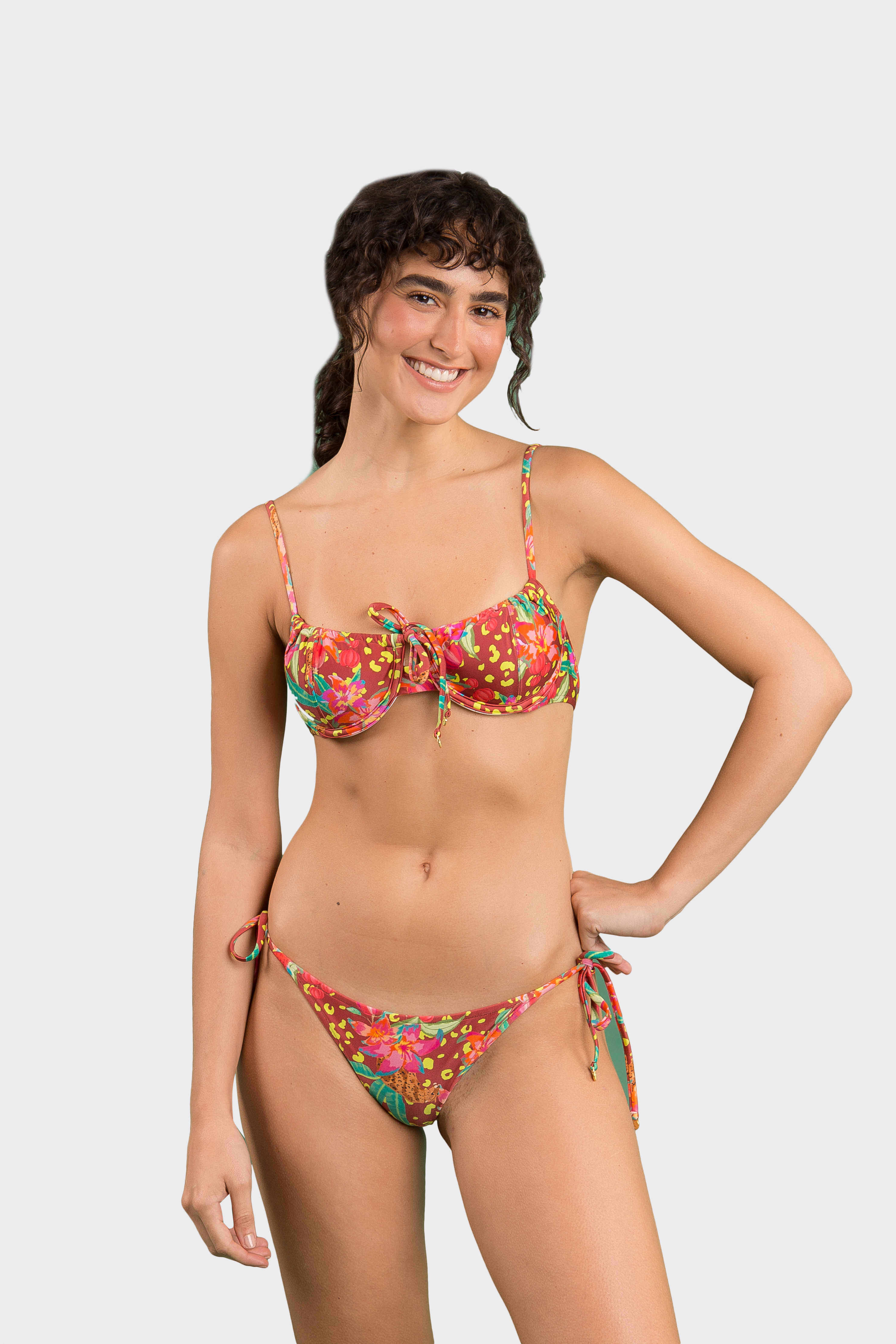 Cuecas Biquini Tropics Lacinho Castanho