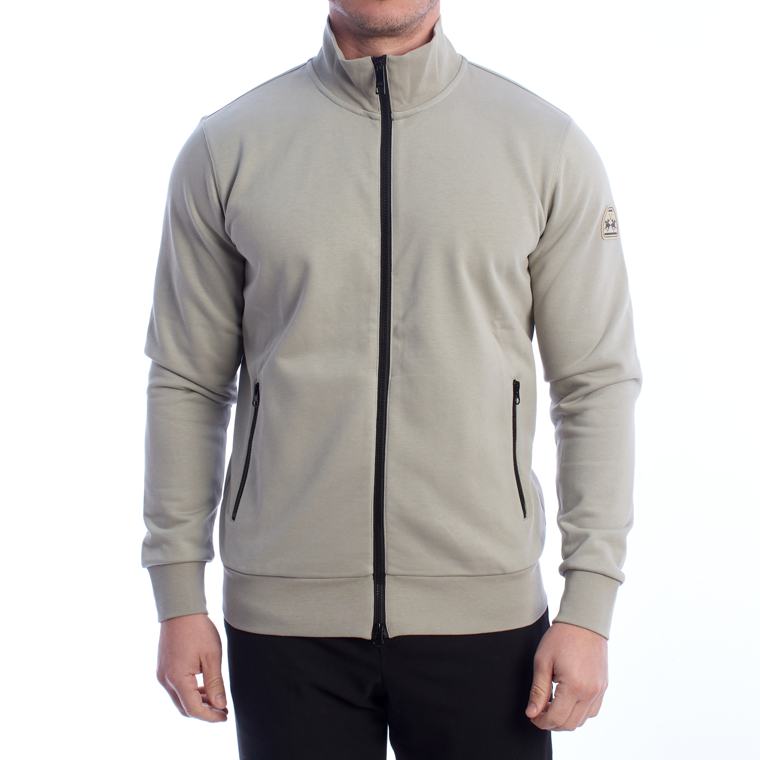 Sweatshit Homem Regular Fit com Fecho Cinzento