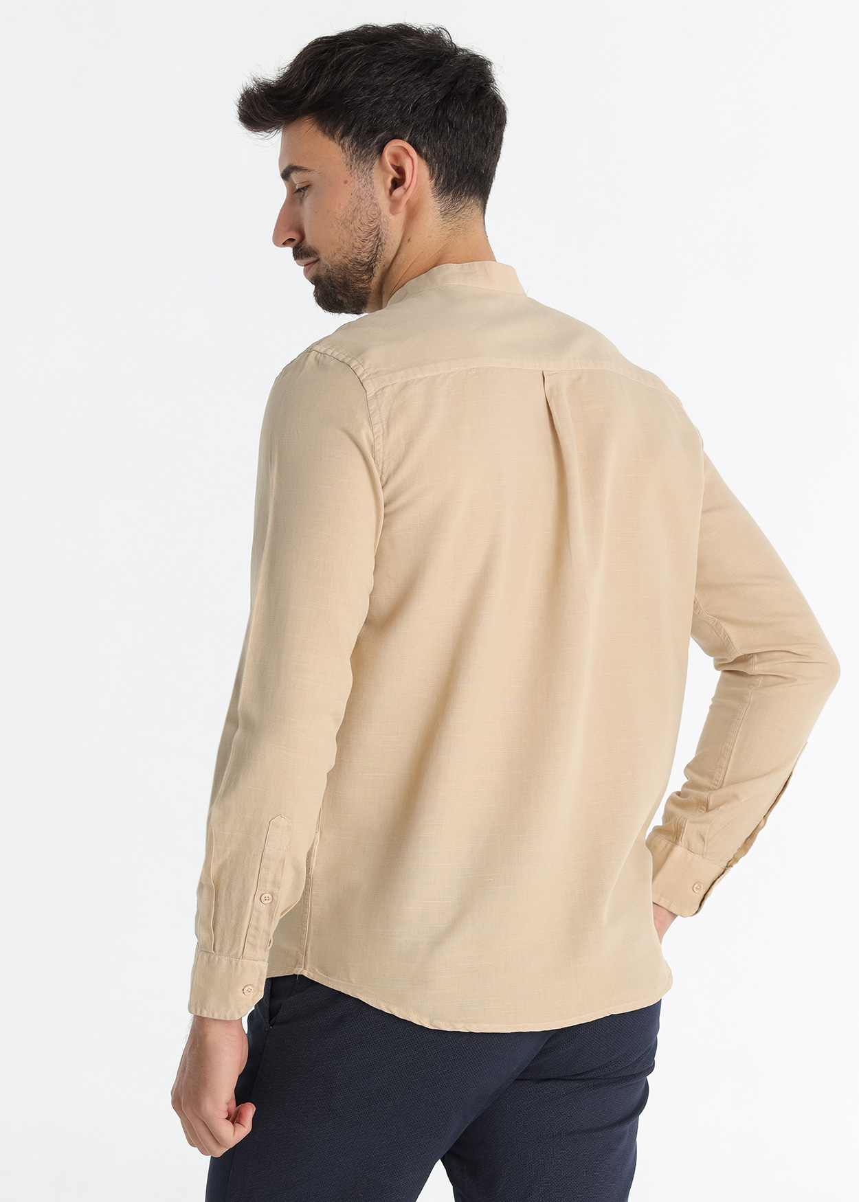 Camisa de manga comprida Homem Castanho