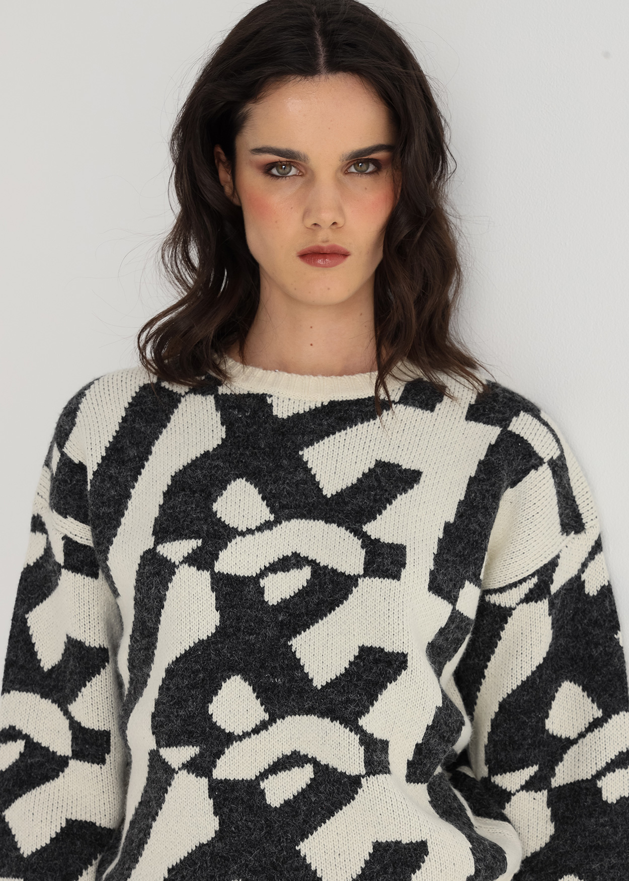 Camisola de gola redonda Senhora Multicolorido