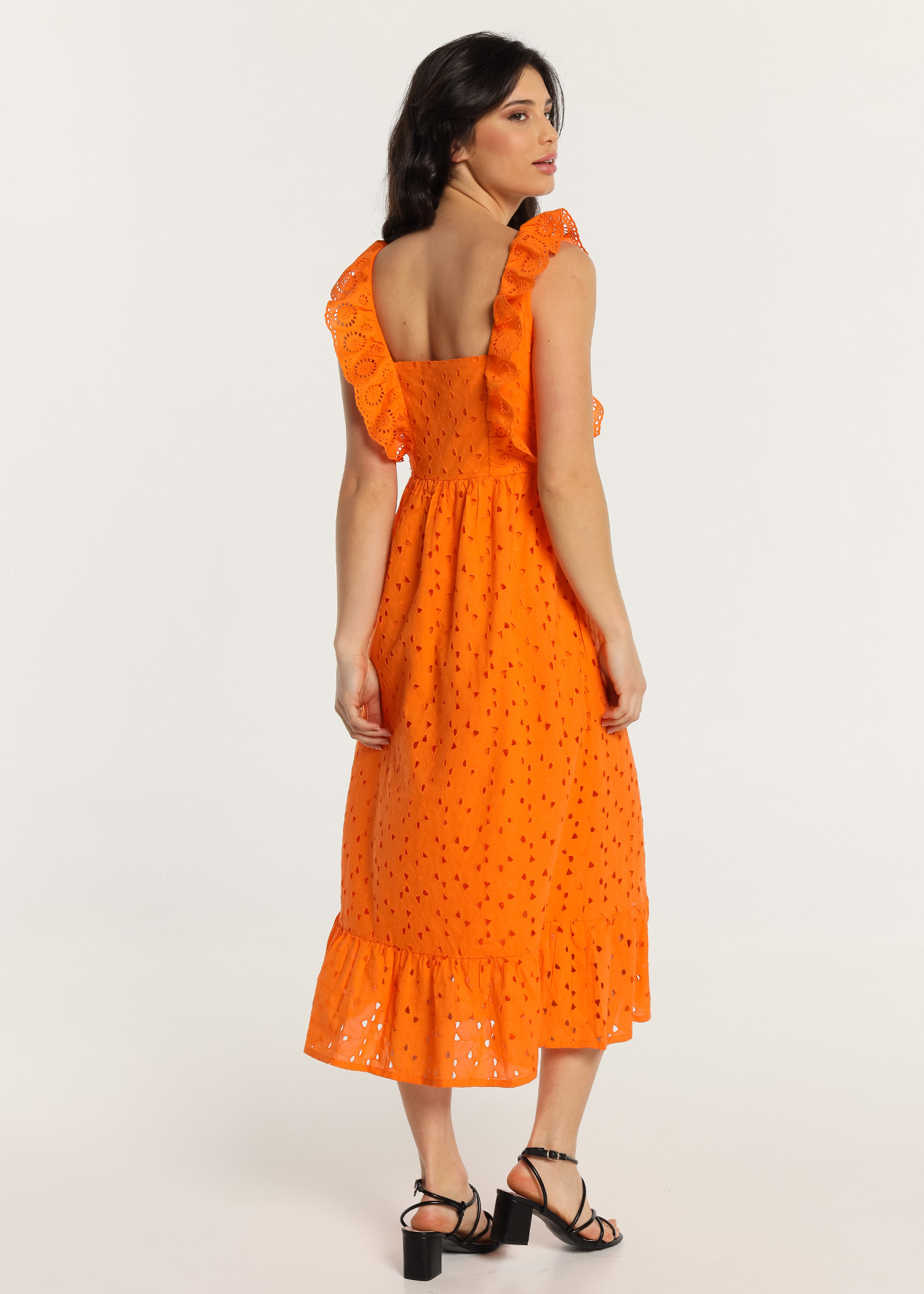 Vestido Midi Senhora Laranja