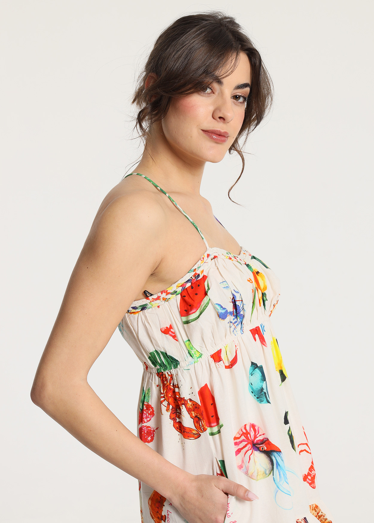 Vestido Comprido Senhora Multicolorido