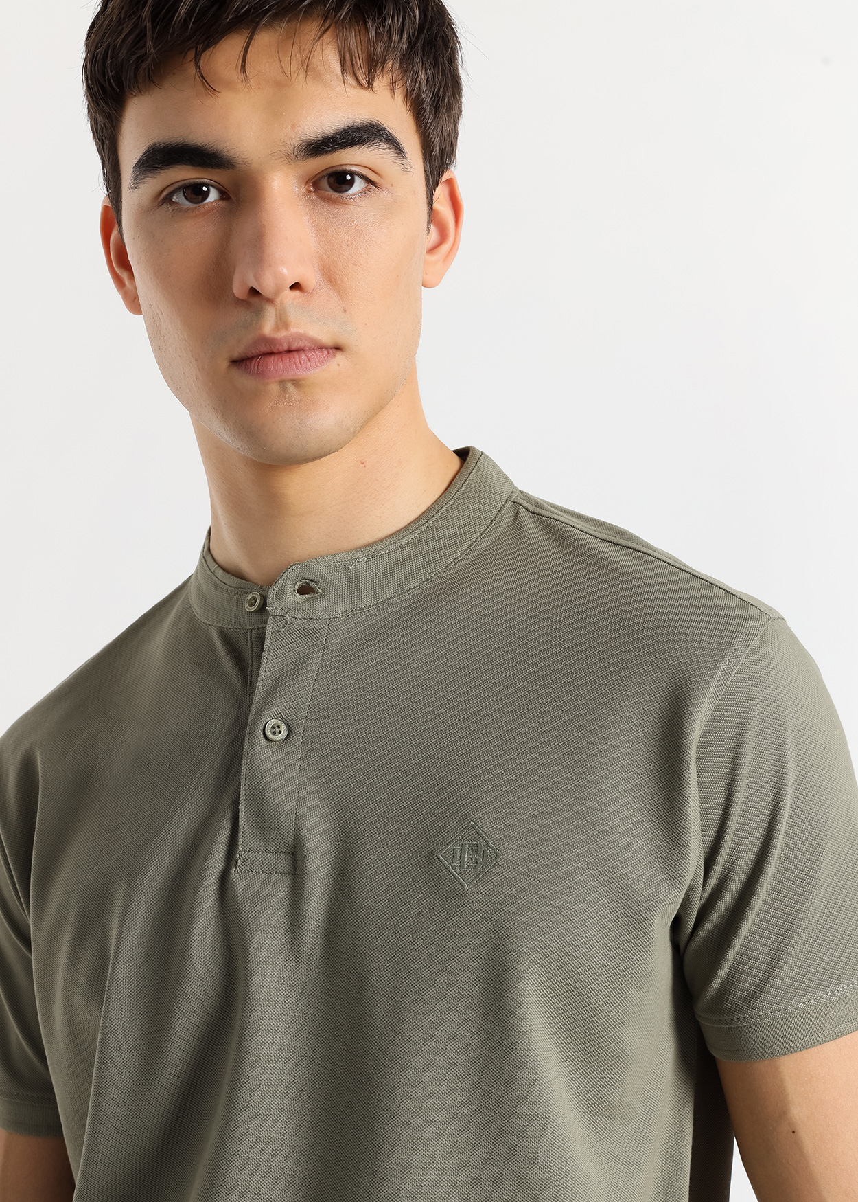 Pólo clássico de manga curta Verde