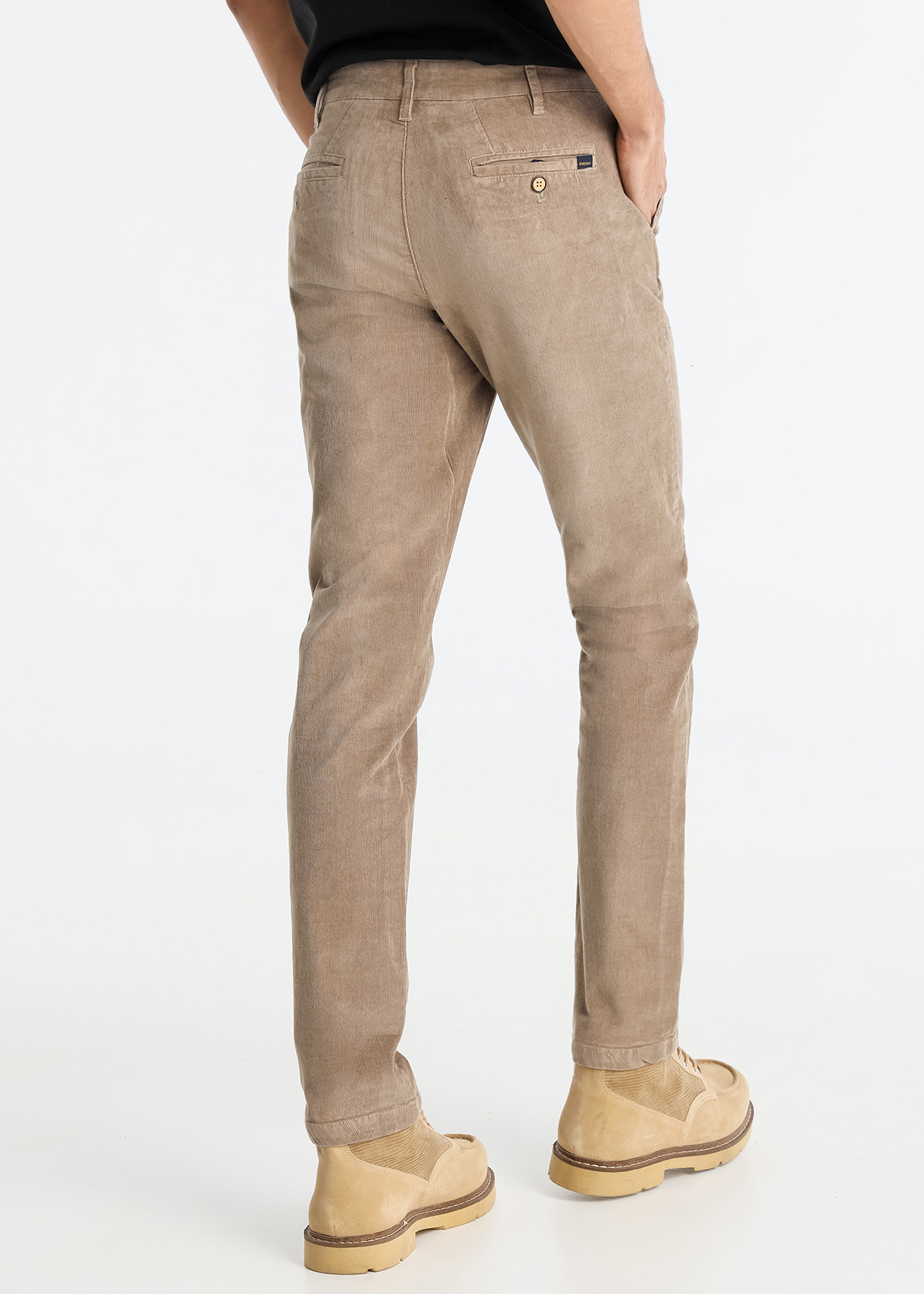 Calça Chino de Veludo Cinzento