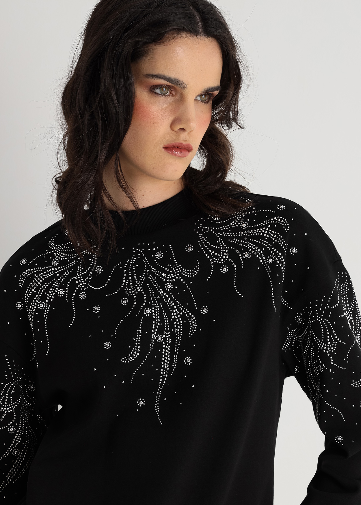 Sweatshirt Senhora Preto