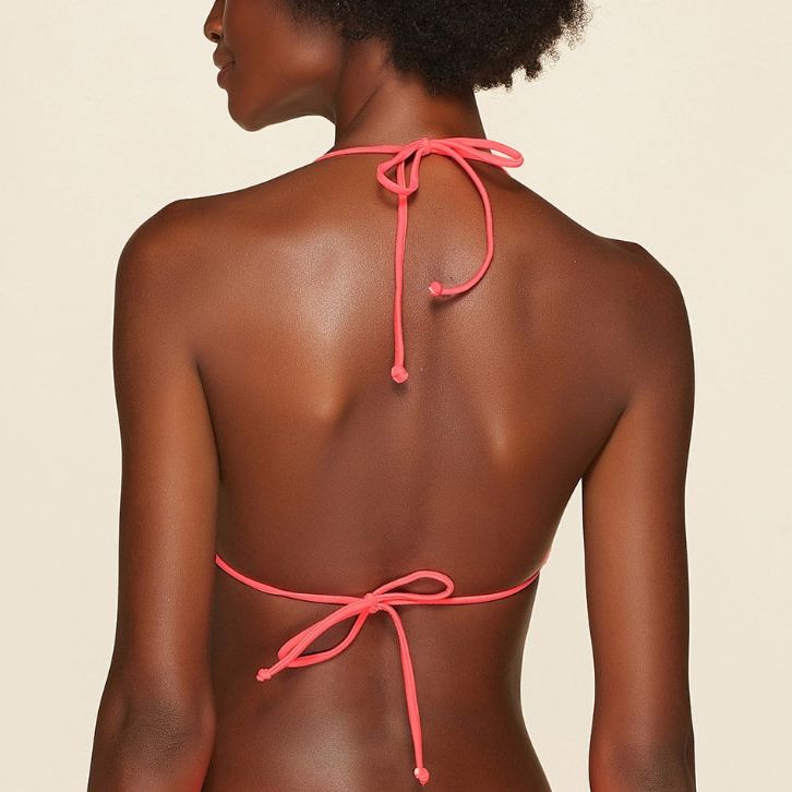 Top Biquini Liso Coordenado Rosa