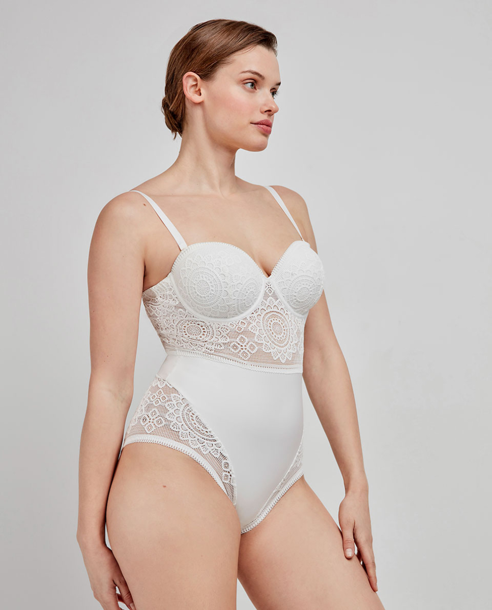 Body de renda Branco