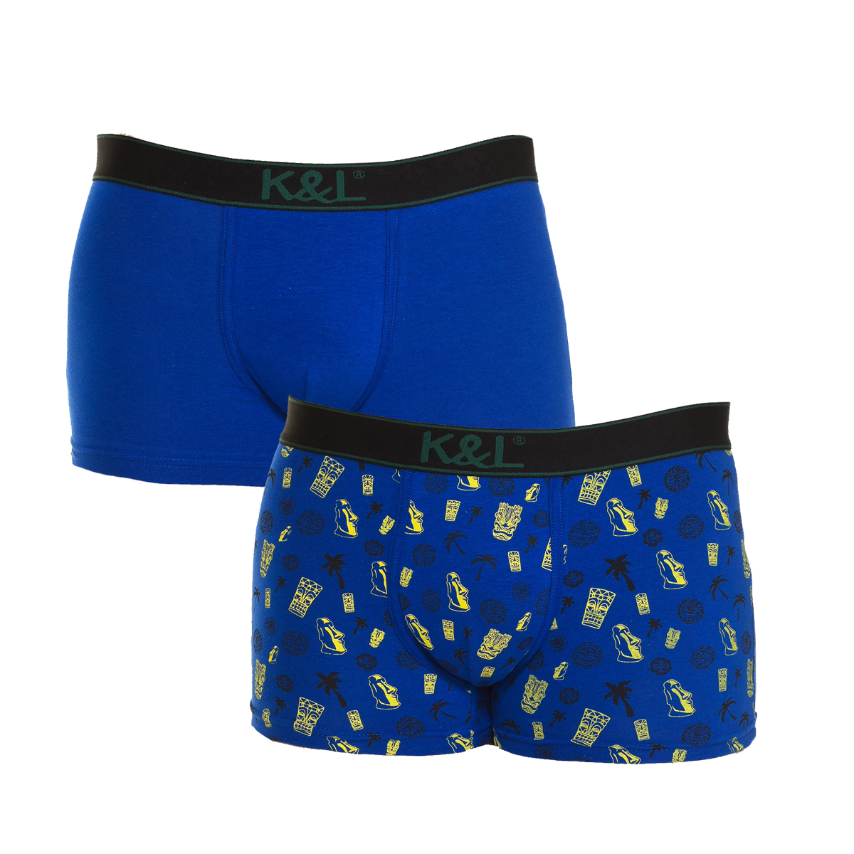 Pack 2 Boxers Azul-Amarelo