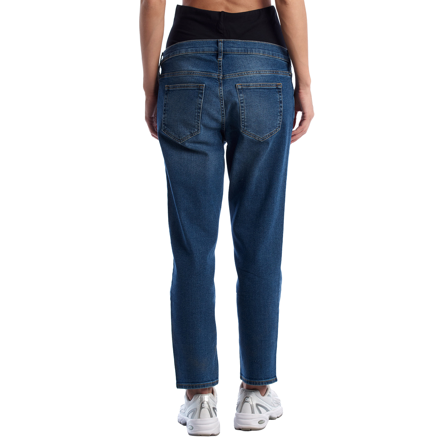 Calças de Ganga de Maternidade Azul