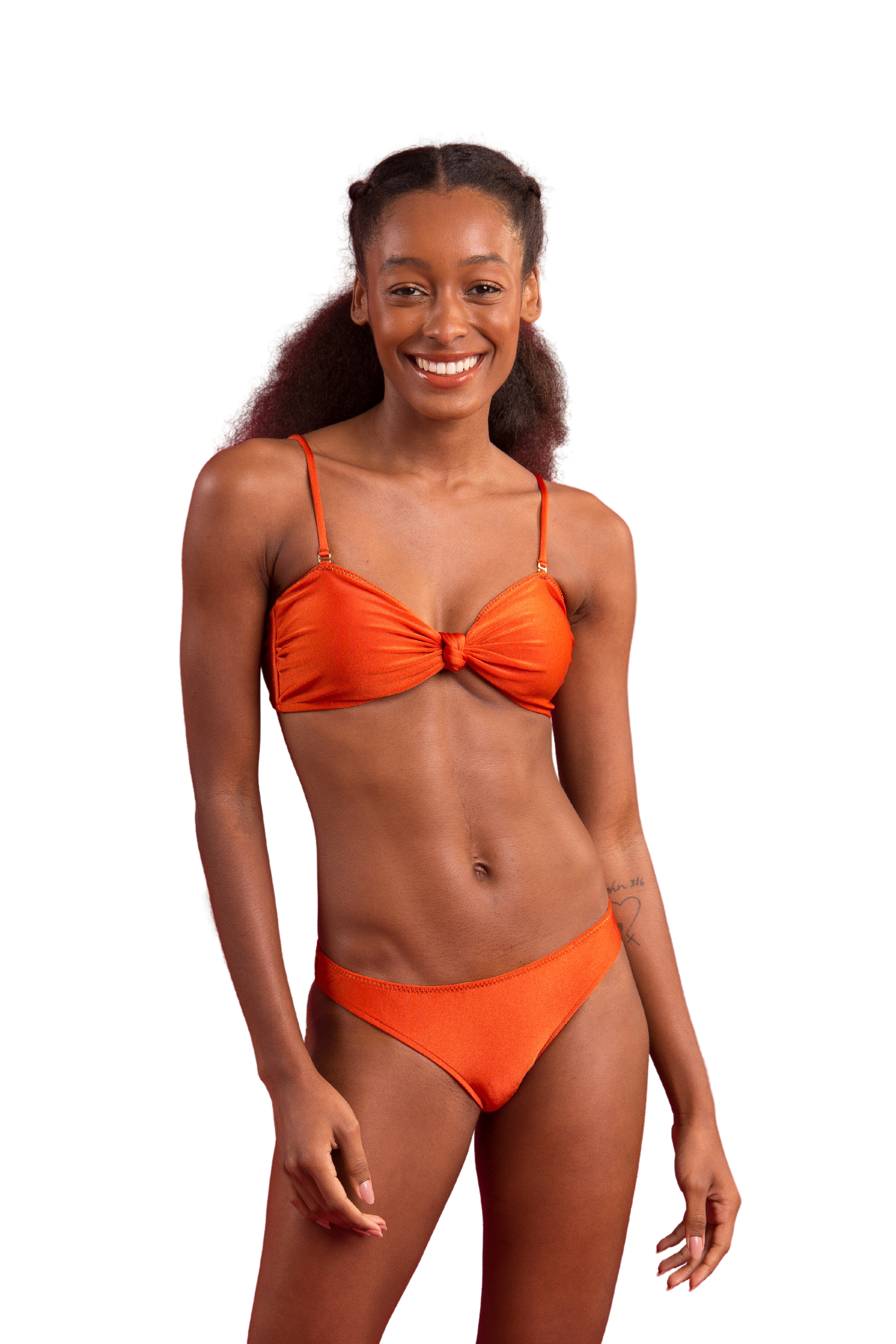 Top Biquini Paprica Bandeau-Joy Laranja