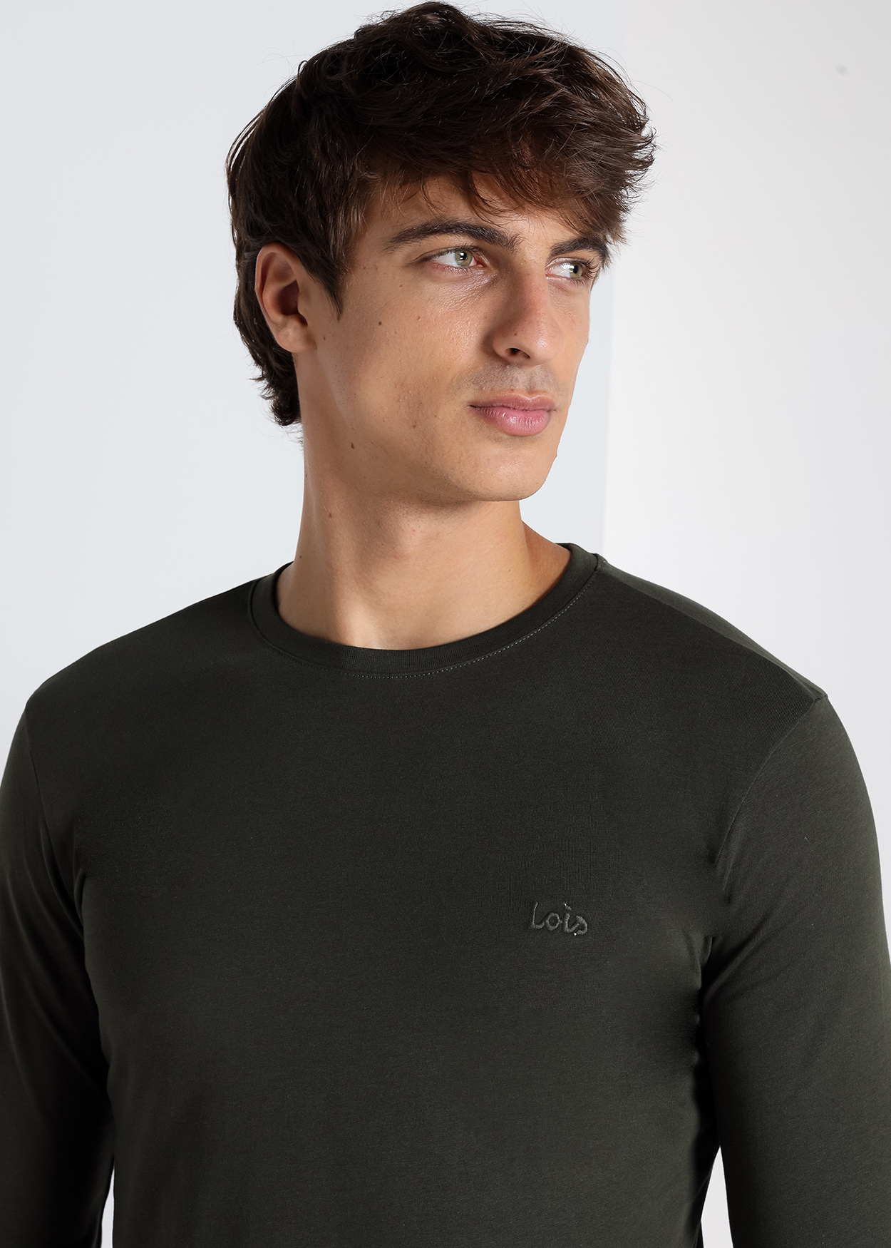 Camisola básica Homem Verde
