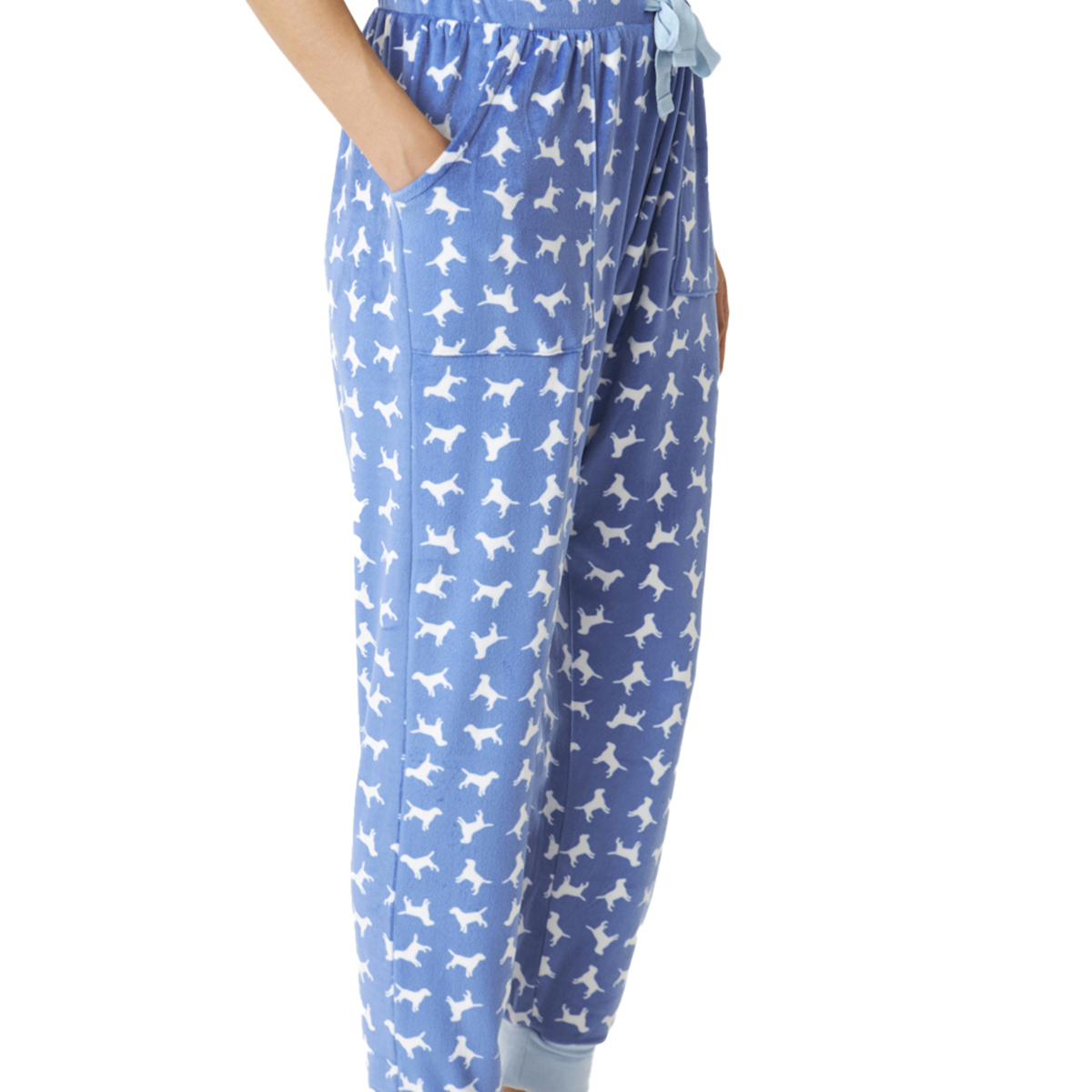 Pijama Senhora Manga Comprida Azul Claro