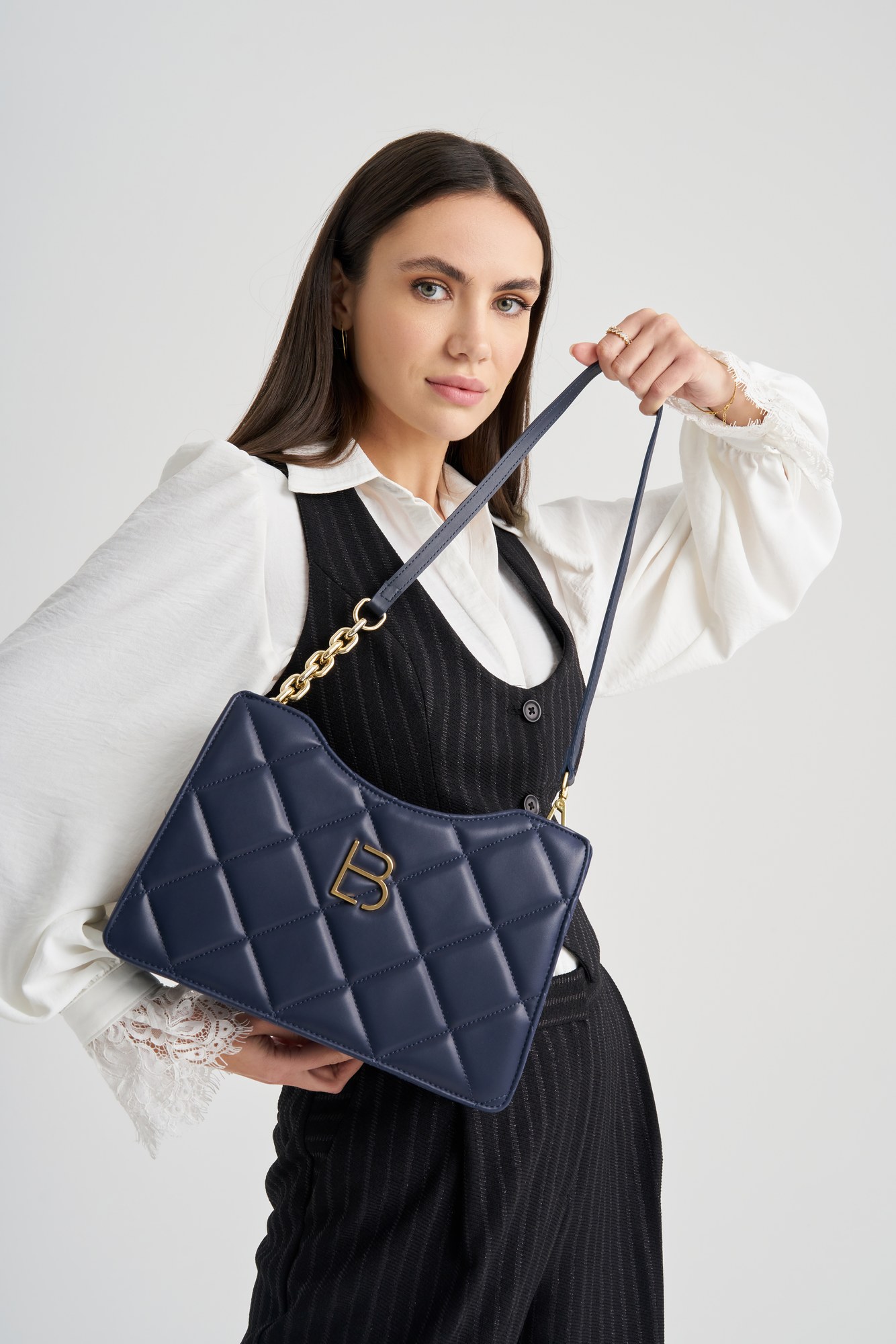 Mala de Ombro Azul Escuro