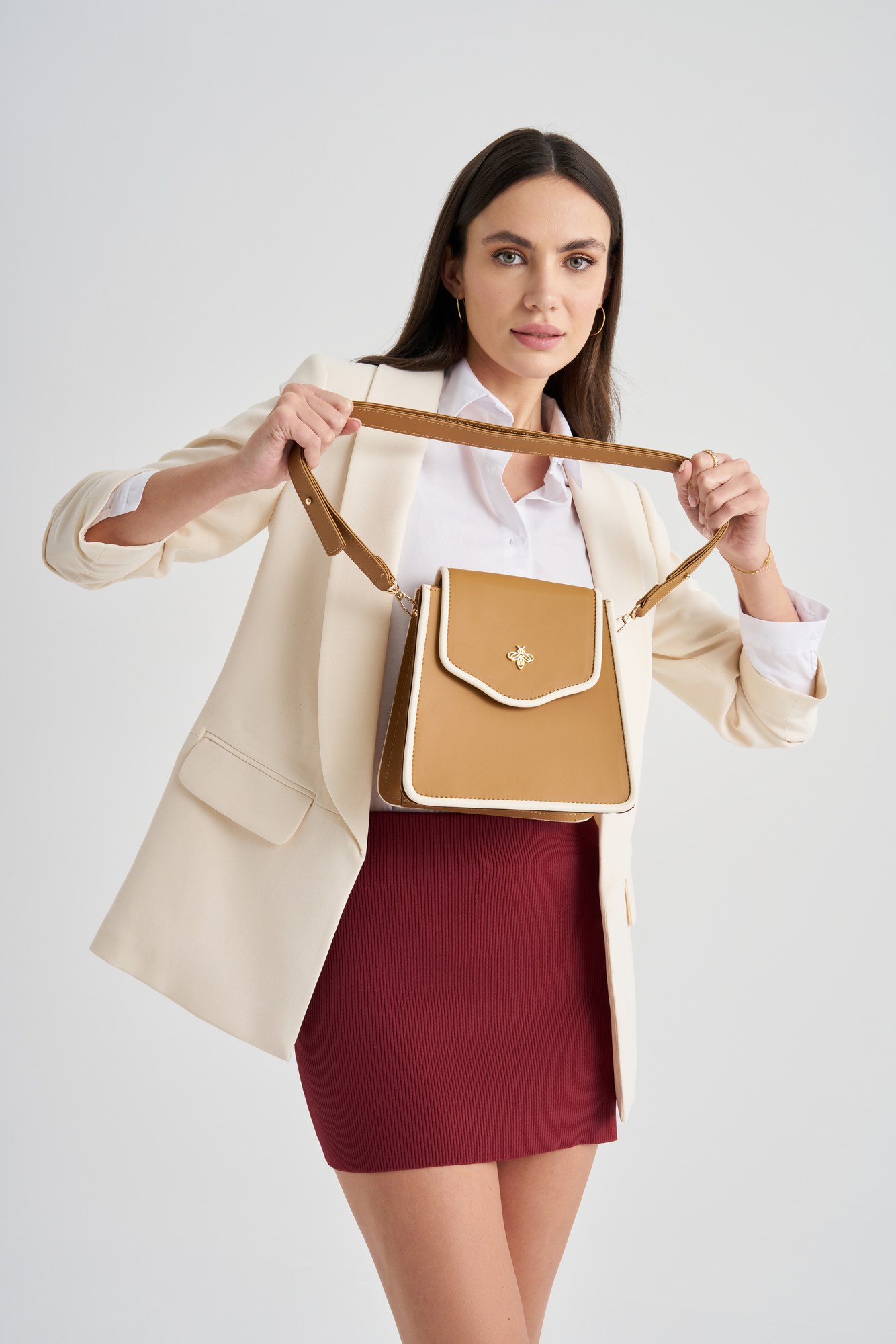 Mala de Ombro Castanho