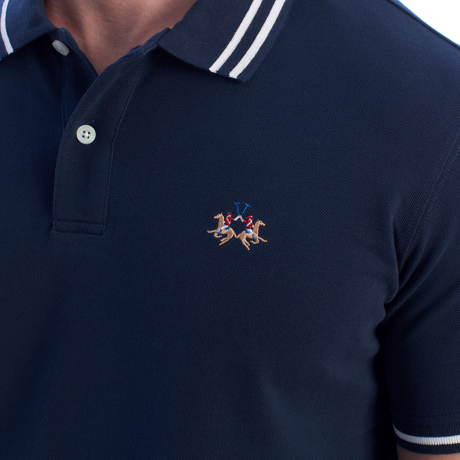 Pólo Homem Regular Fit Azul Escuro