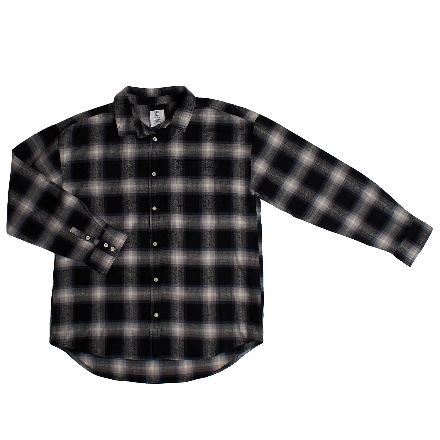 Camisa de Flanela Menina Preto