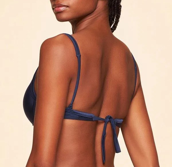 Top Biquini Liso Coordenado Azul