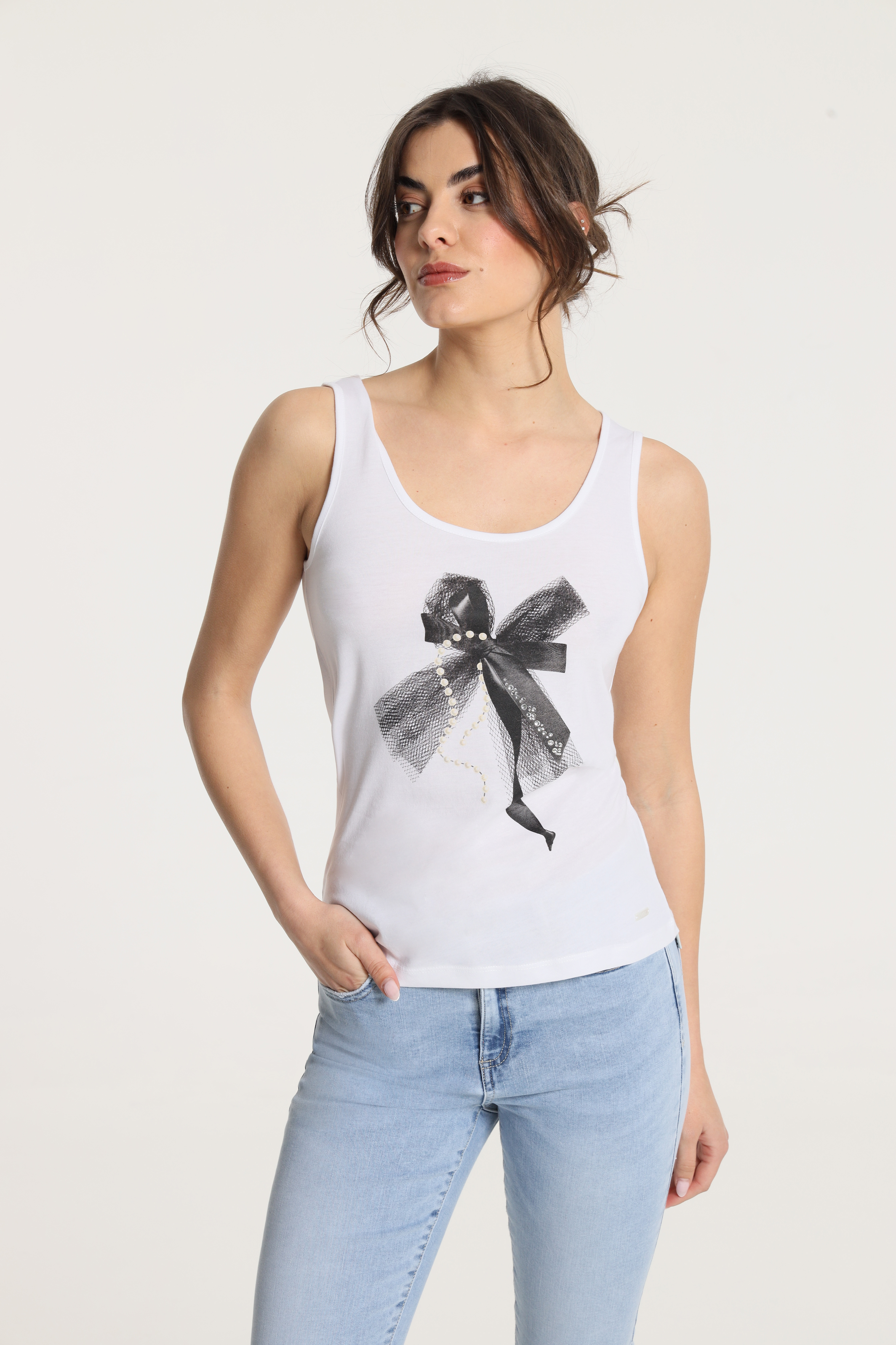 Top alças finas Senhora Branco