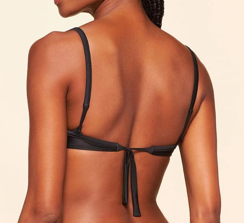 Top Biquini Liso Coordenado Preto