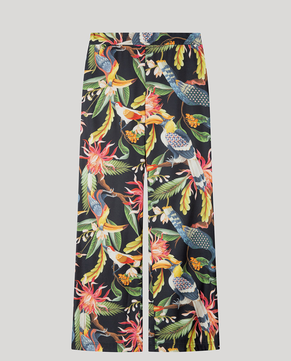 Calças de cetim Tropical MultiCor