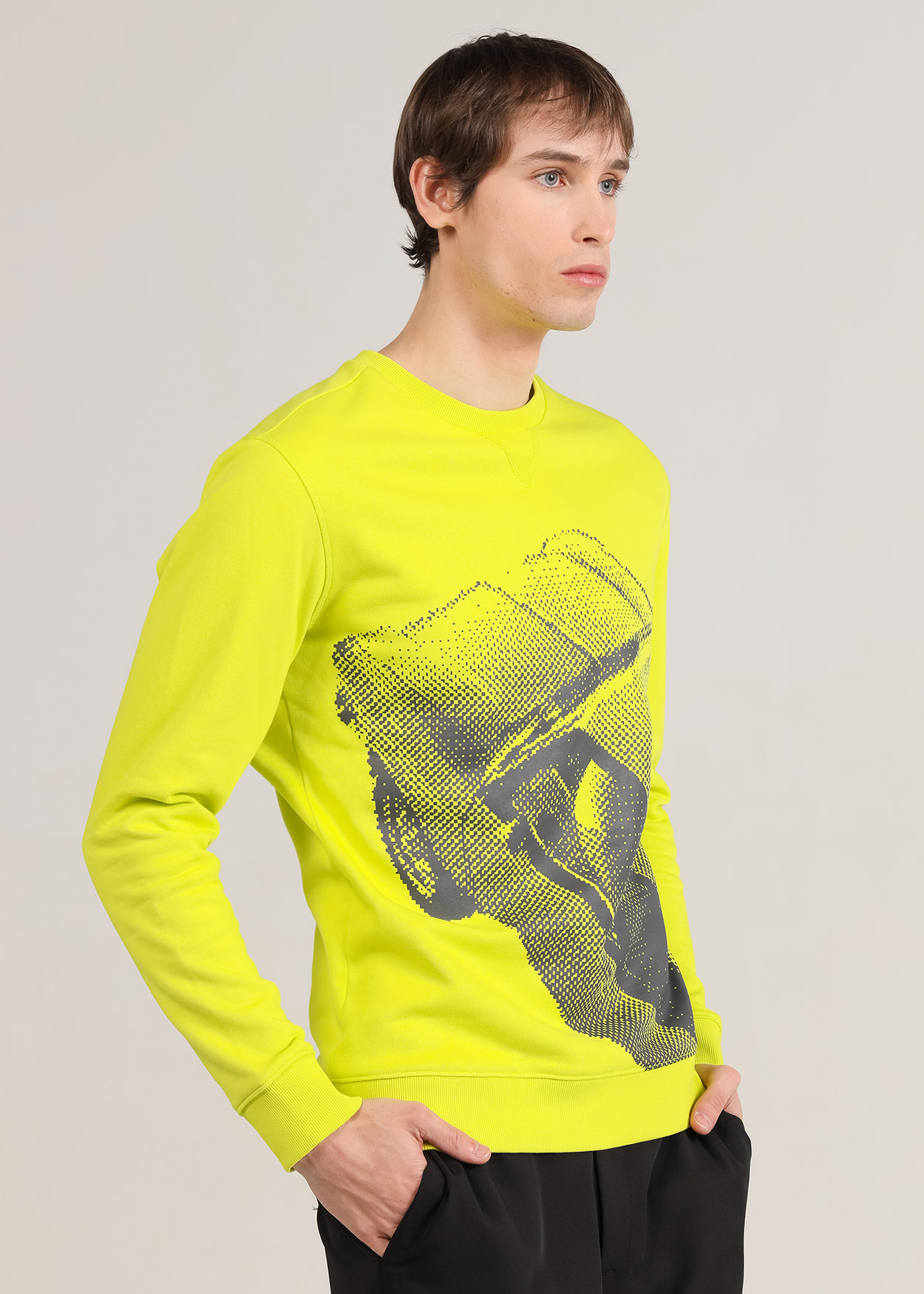 Sweatshirt com Gola Redonda Verde