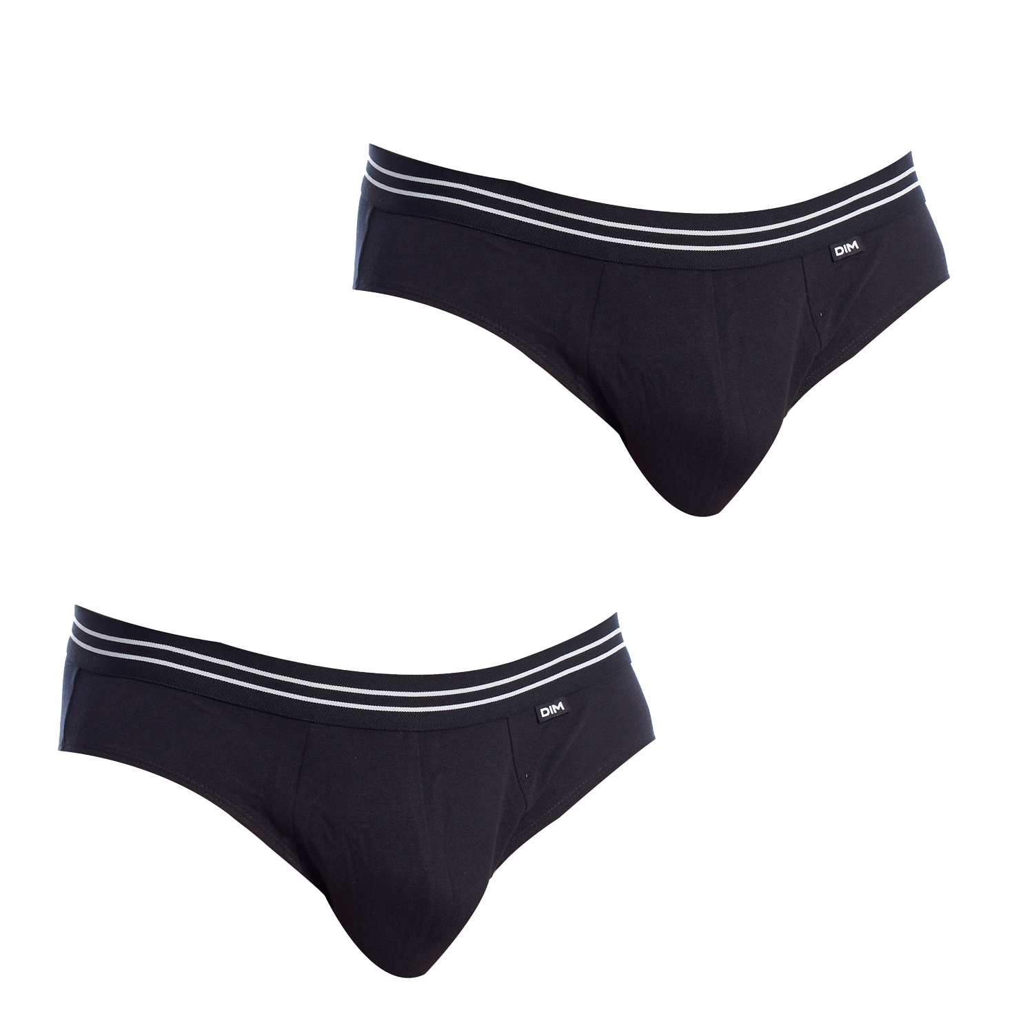 Pack 2 Slips Homem Cotton Stretch Preto