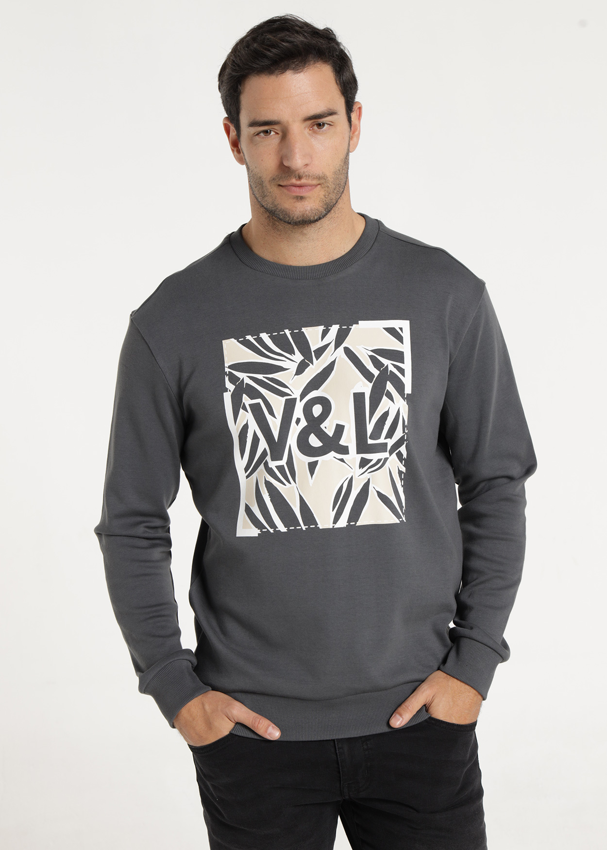 Sweatshirt Homem Cinza