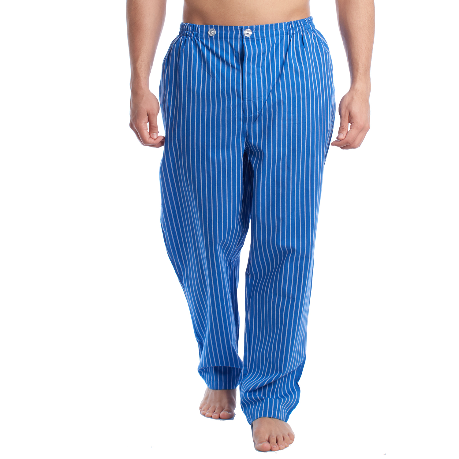 Calças de Pijama Azul-Branco 