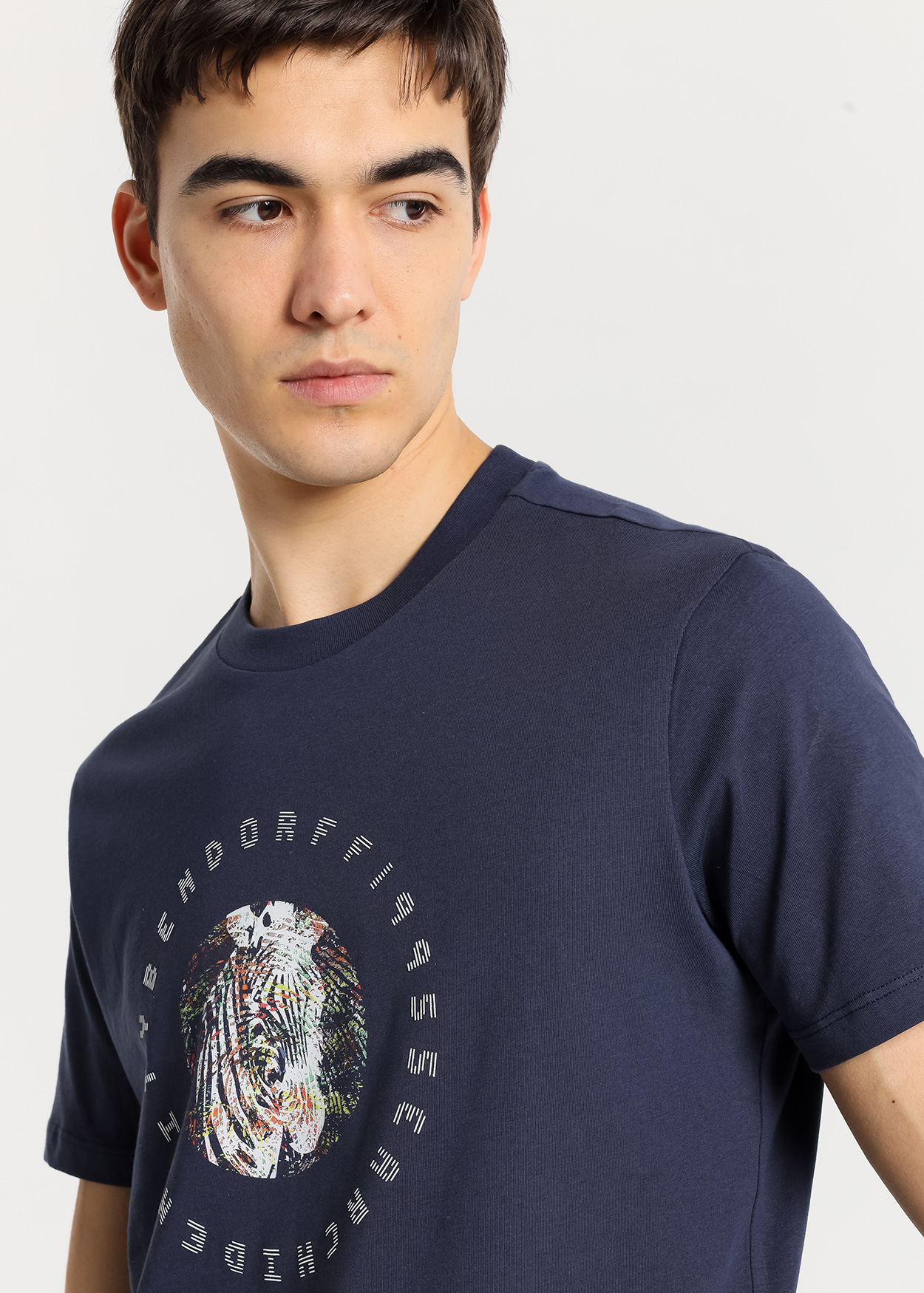 T-Shirt de zebra Azul