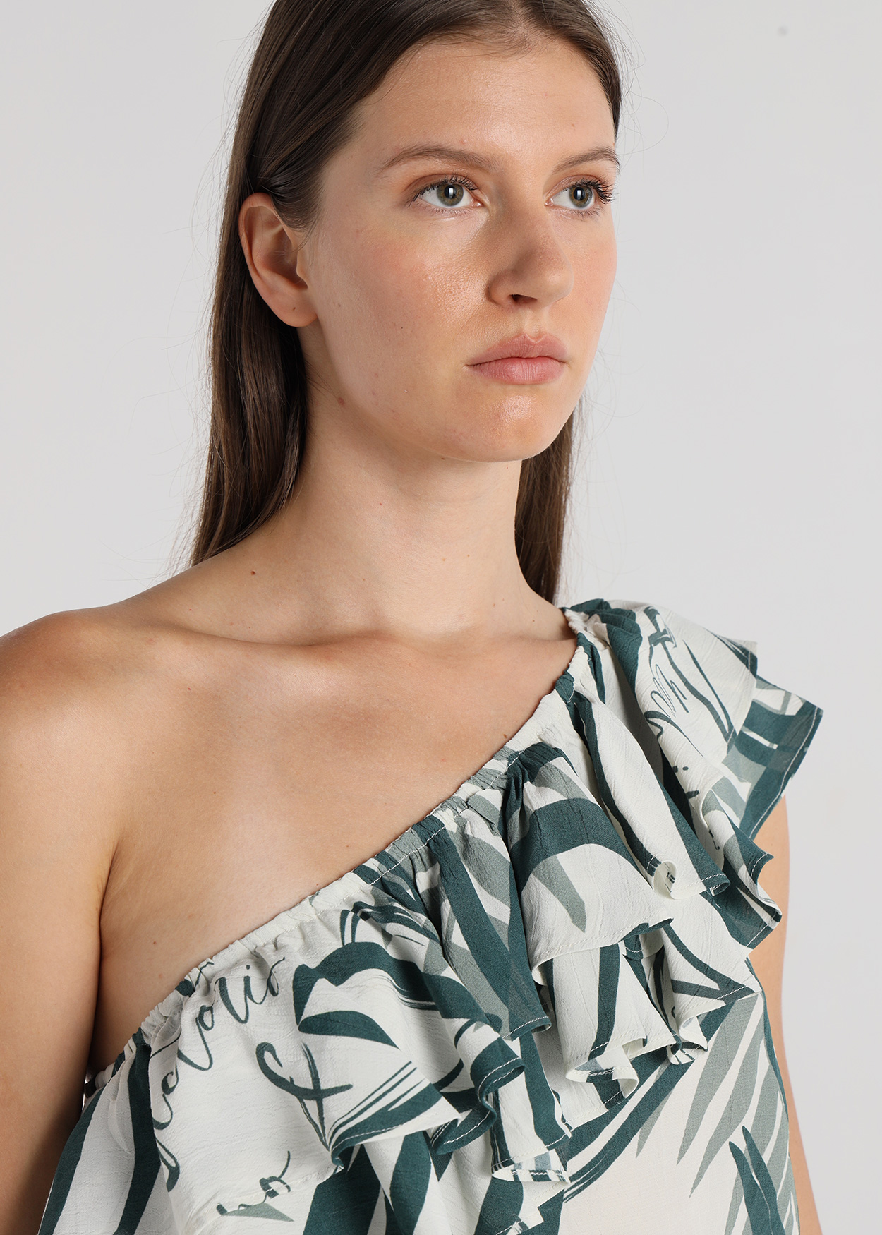 Top assimétrico Senhora Multicolorido