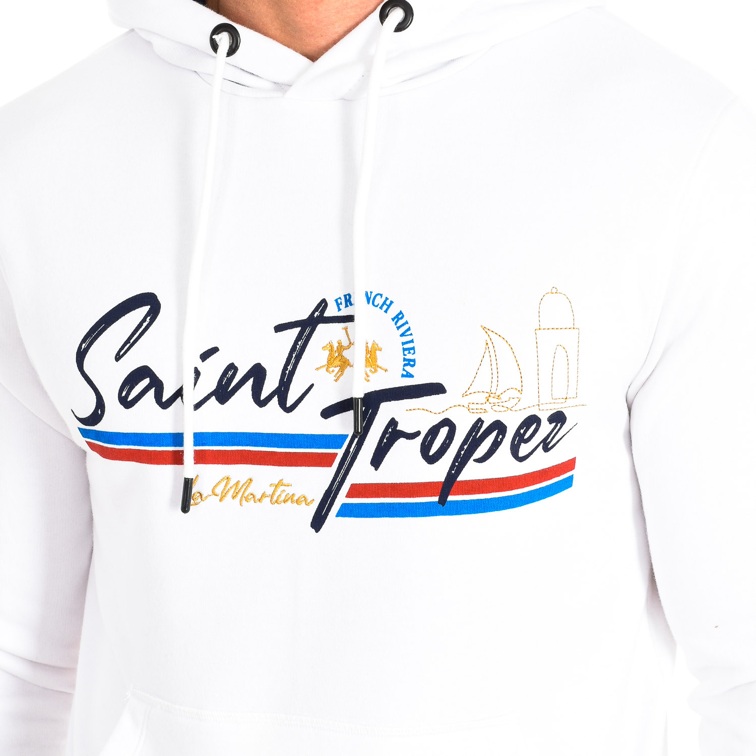 Sweatshirt com Capuz Homem Branco