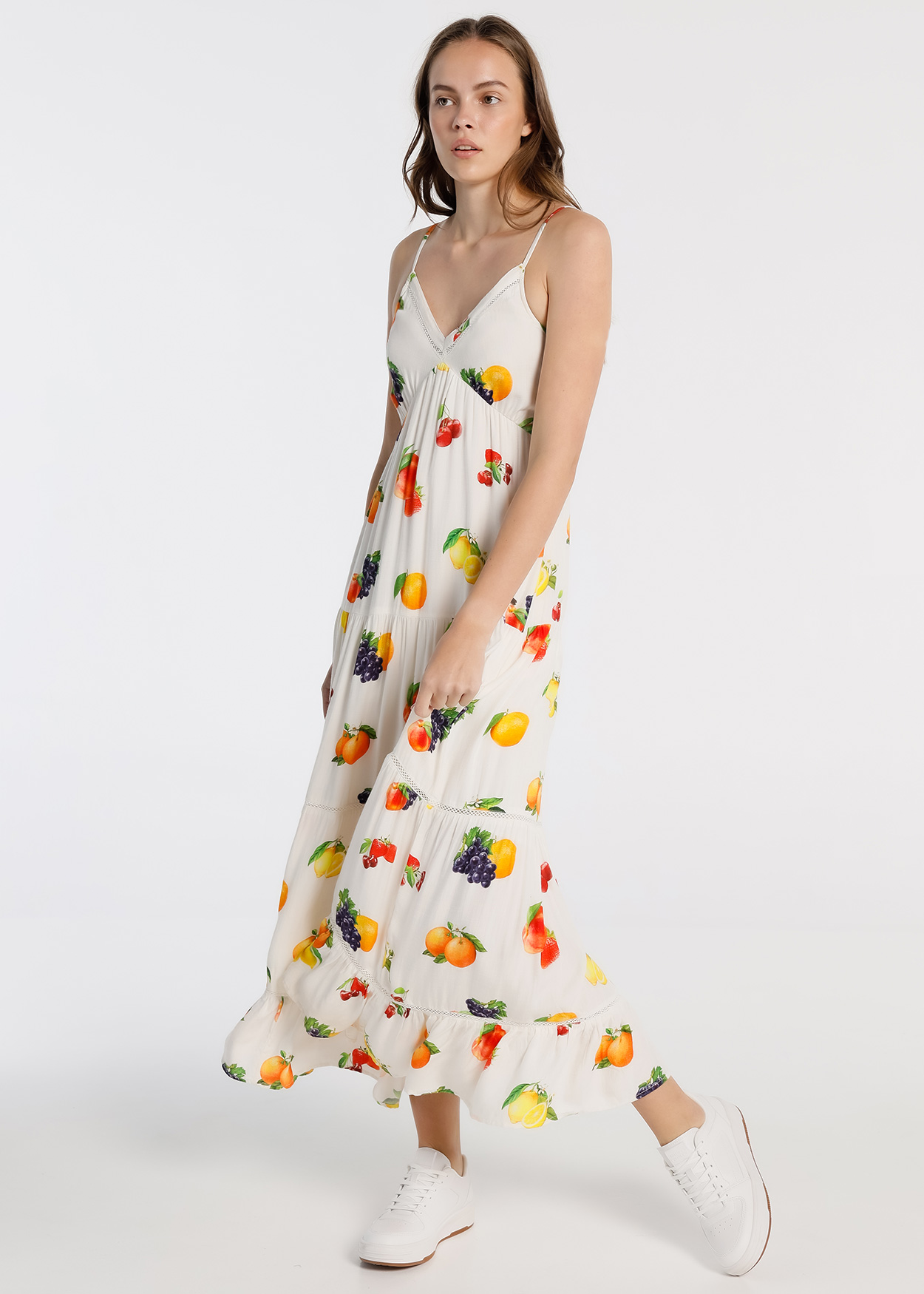 Vestido Comprido Fruta Passion Senhora Multicolorido