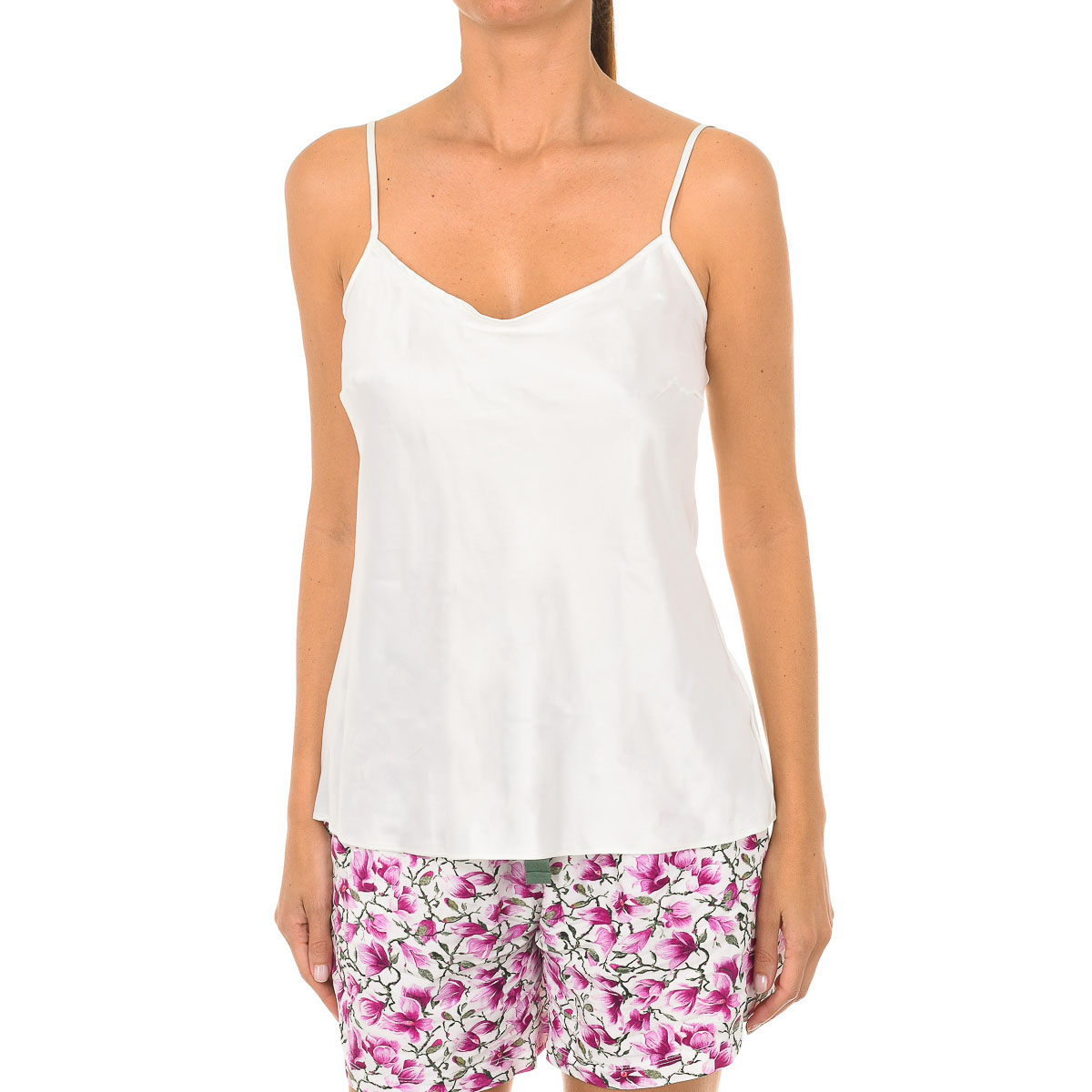 Top Cetim Senhora Branco