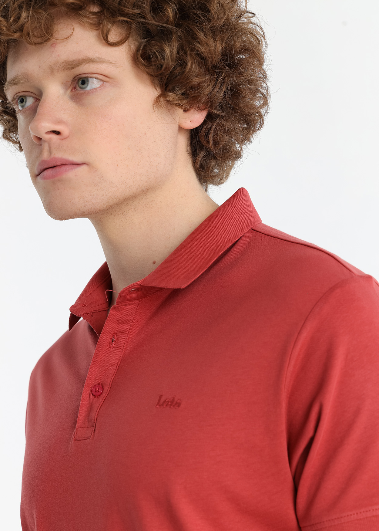 Polo básico Homem Vermelho