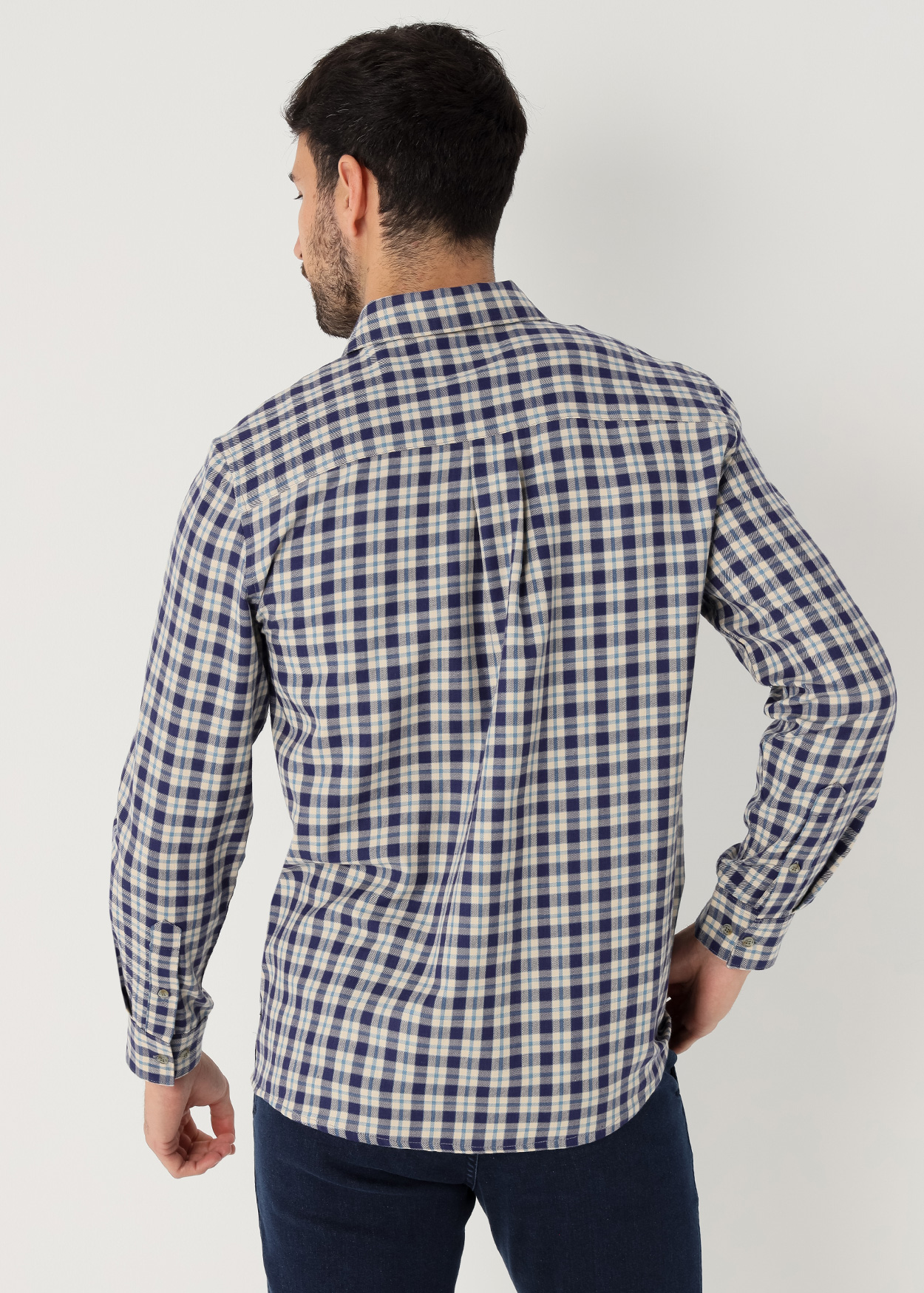 Camisa de manga comprida xadrez Multicor