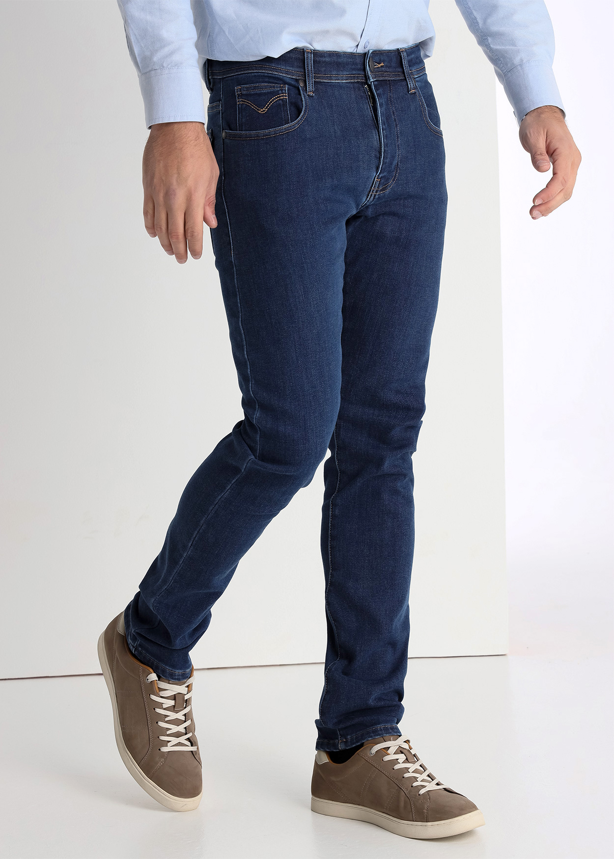 Calças de Ganga Slim Homem Azul