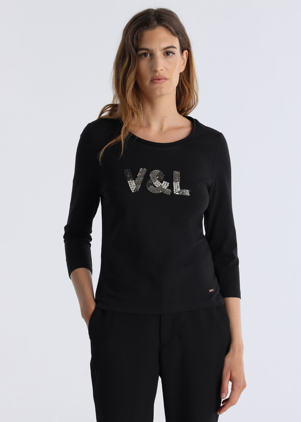 Camisola mangas 3/4 Senhora Preto