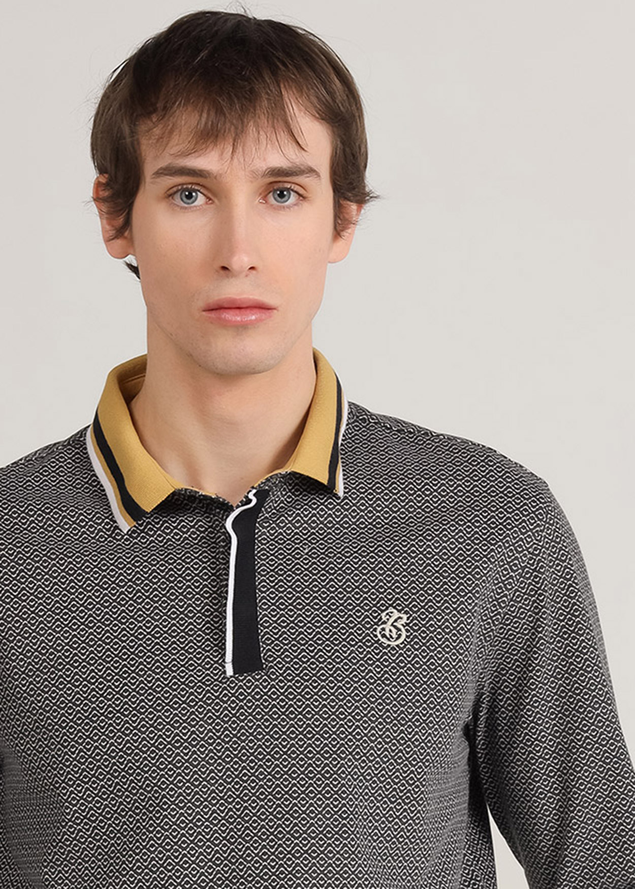 Pólo geométrico Preto