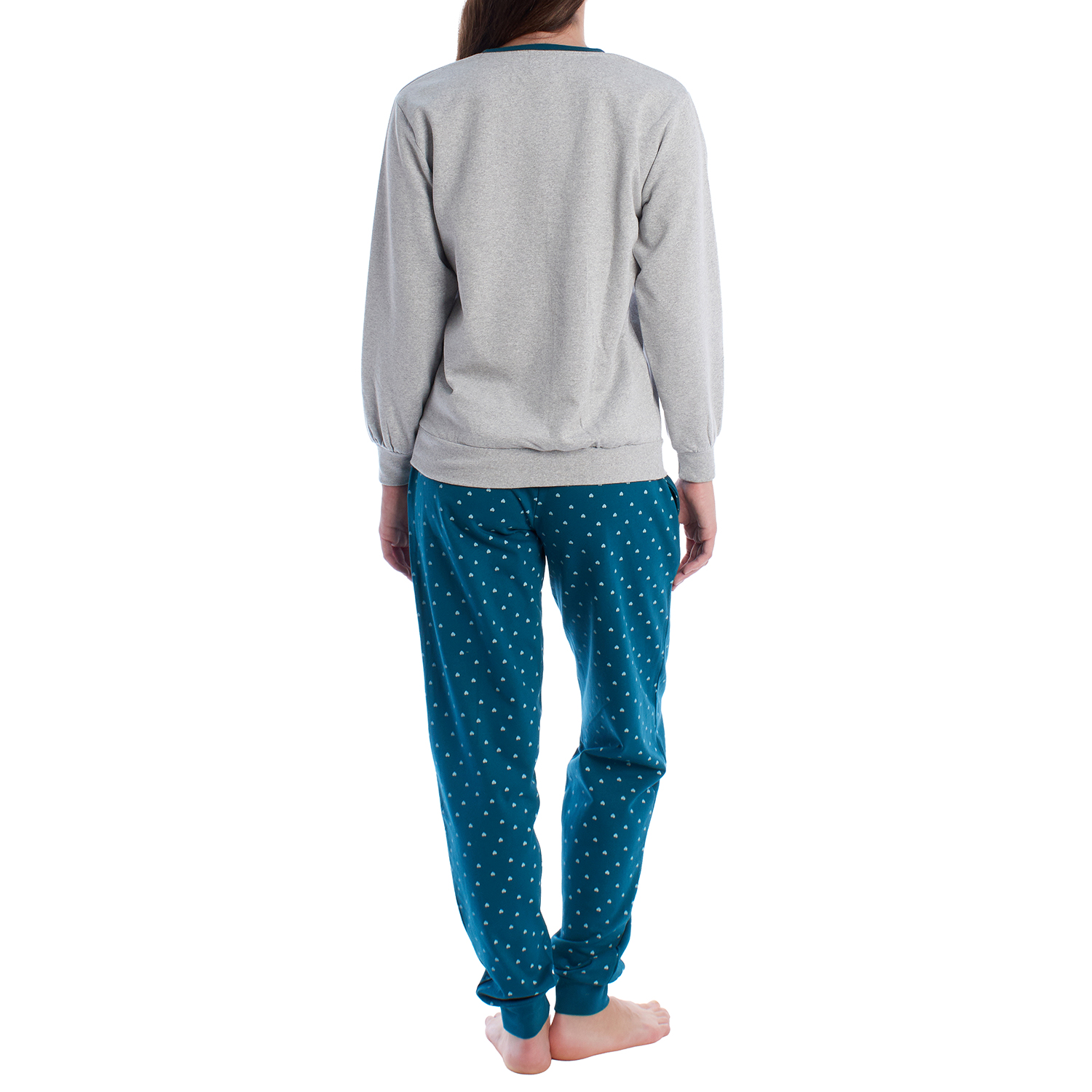 Pijama de Manga Comprida Verde Esmeralda