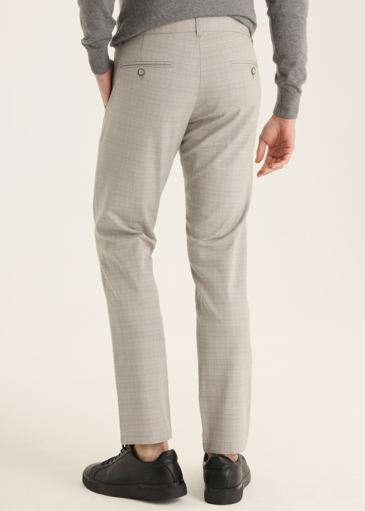 Calça Chino Xadrez Slim Fit Multicor