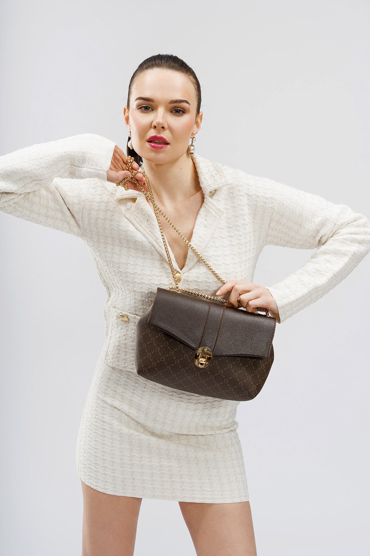 Mala de Ombro Castanho