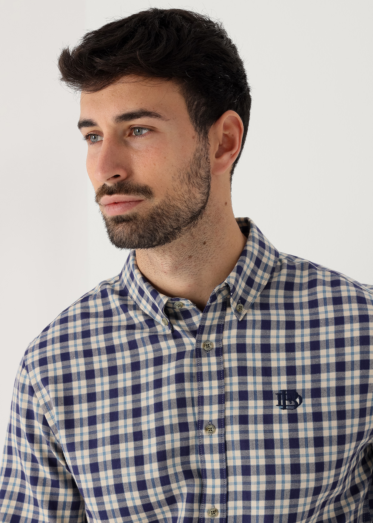 Camisa de manga comprida xadrez Multicor