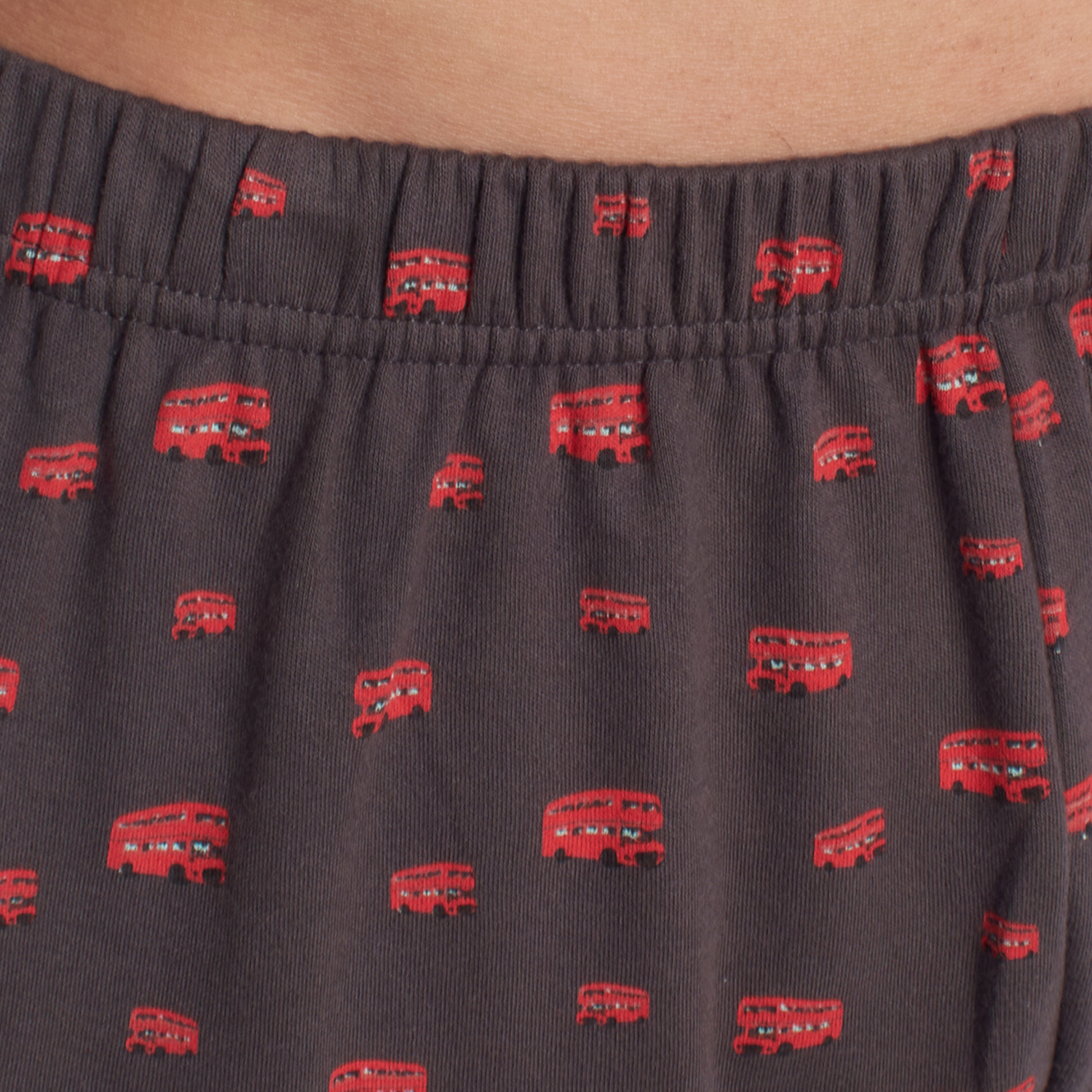 Pijama de Manga Comprida Cinza-Castanho