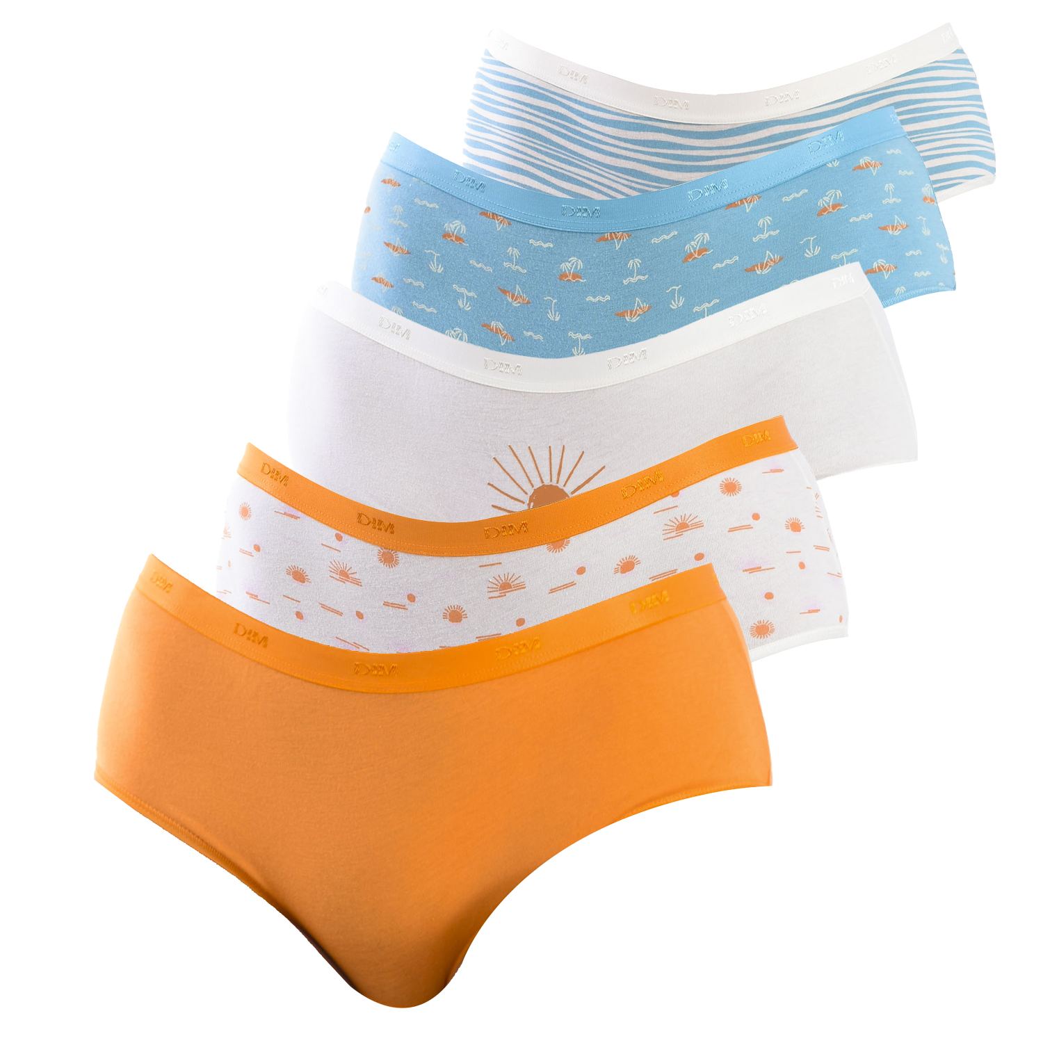 Pack 5 Cuecas Senhora Cotton Stretch Comfort MultiCor